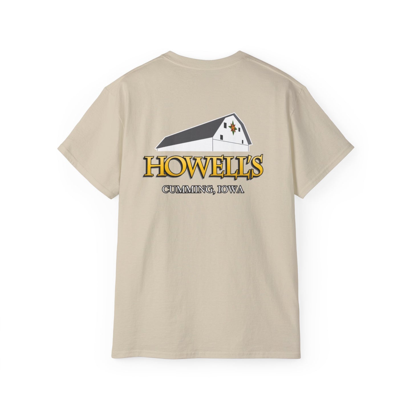 Howells Iowa Unisex Tee, Logo on Back