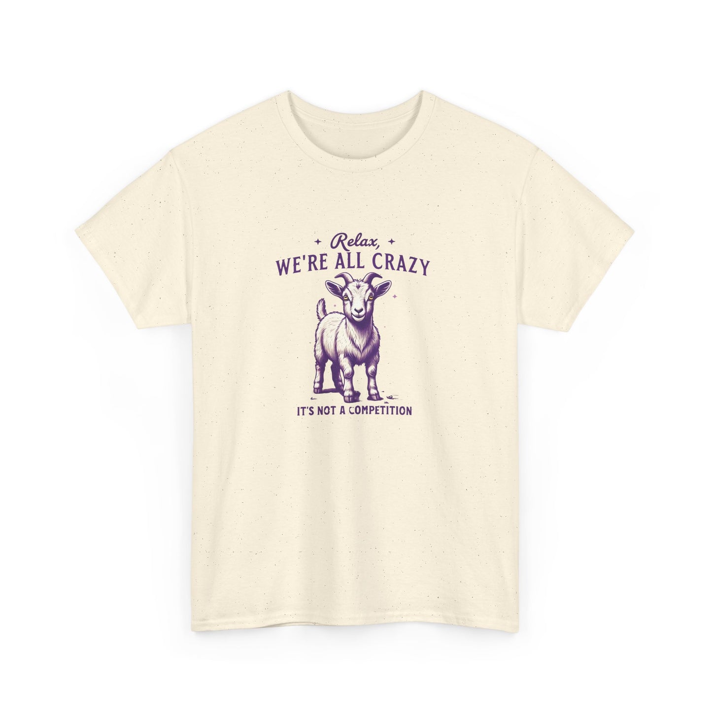 Relax We're All Crazy Goat Tee for Goat Lovers, Gildan Graphic T-Shirt