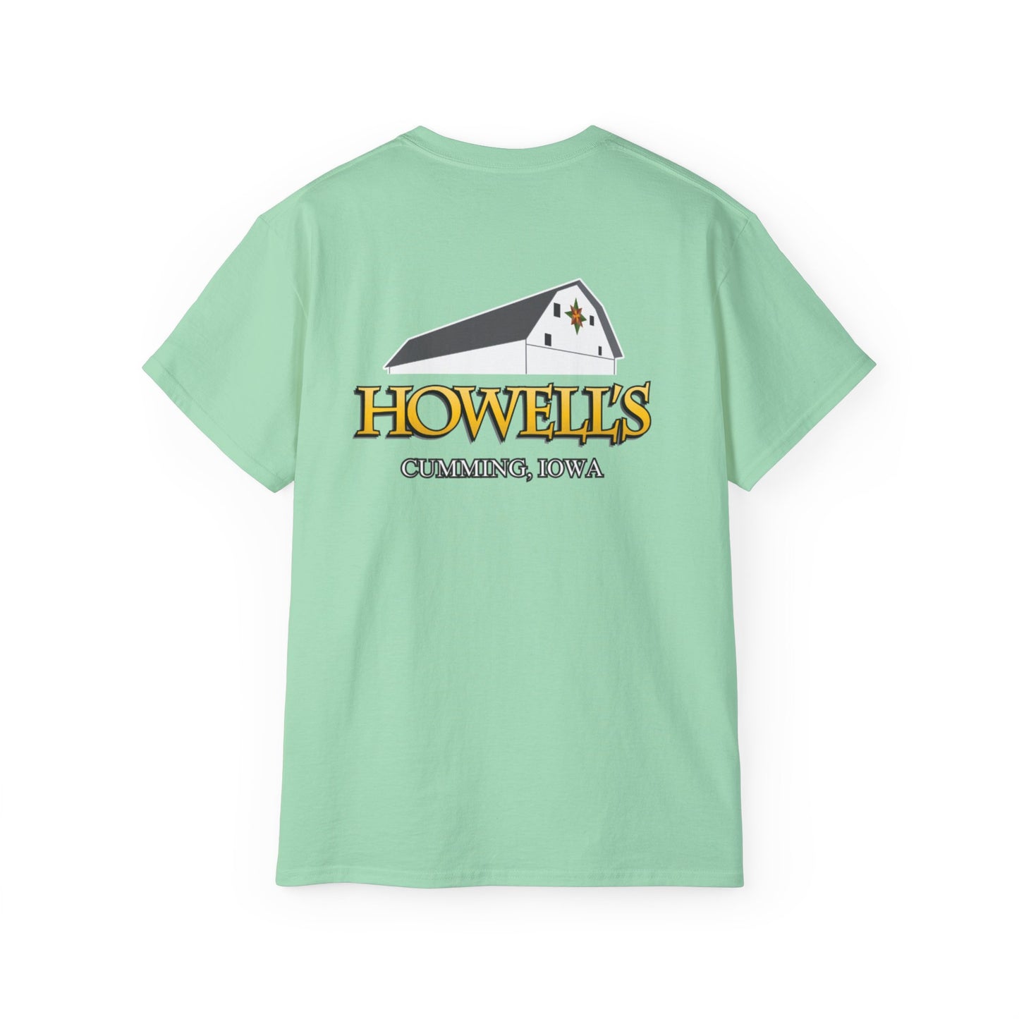 Howells Iowa Unisex Tee, Logo on Back
