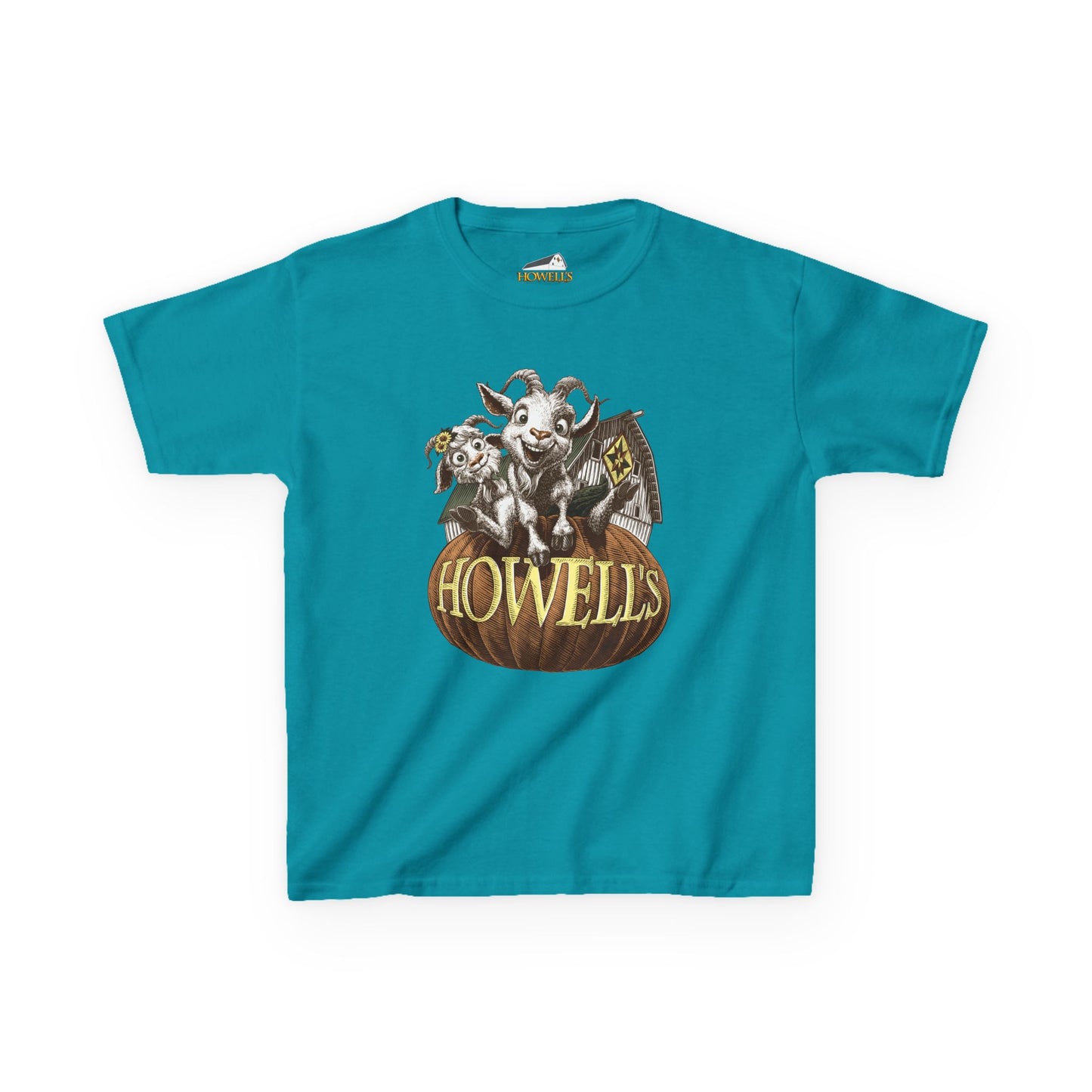 Kids T-Shirt, Goat Graphic Tee, Youth Gildan Cotton Top,