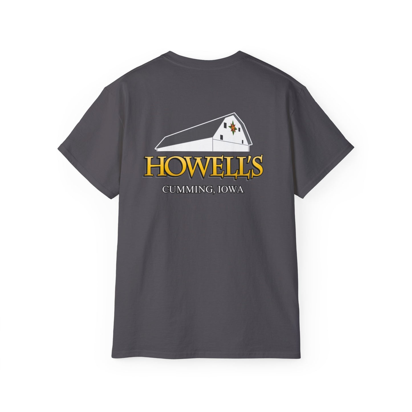 Howells Iowa Unisex Tee, Logo on Back