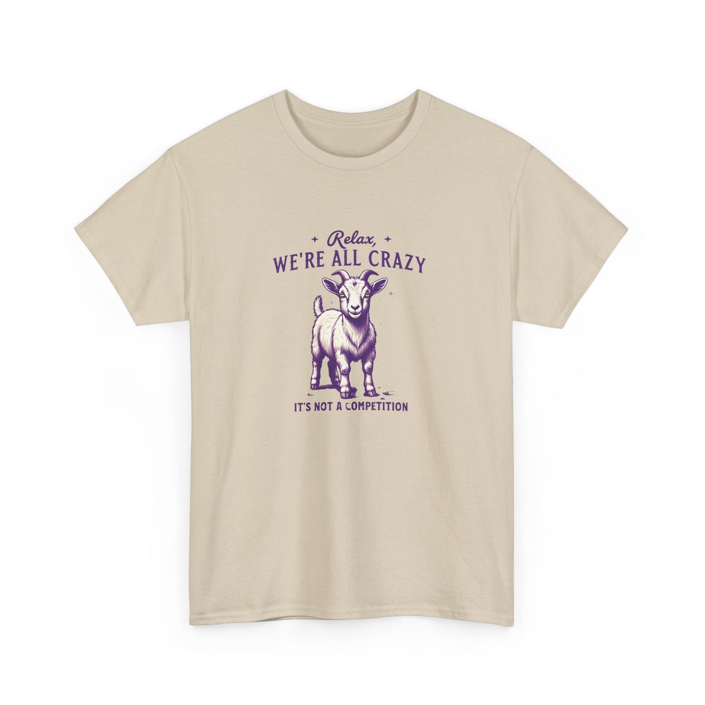 Relax We're All Crazy Goat Tee for Goat Lovers, Gildan Graphic T-Shirt
