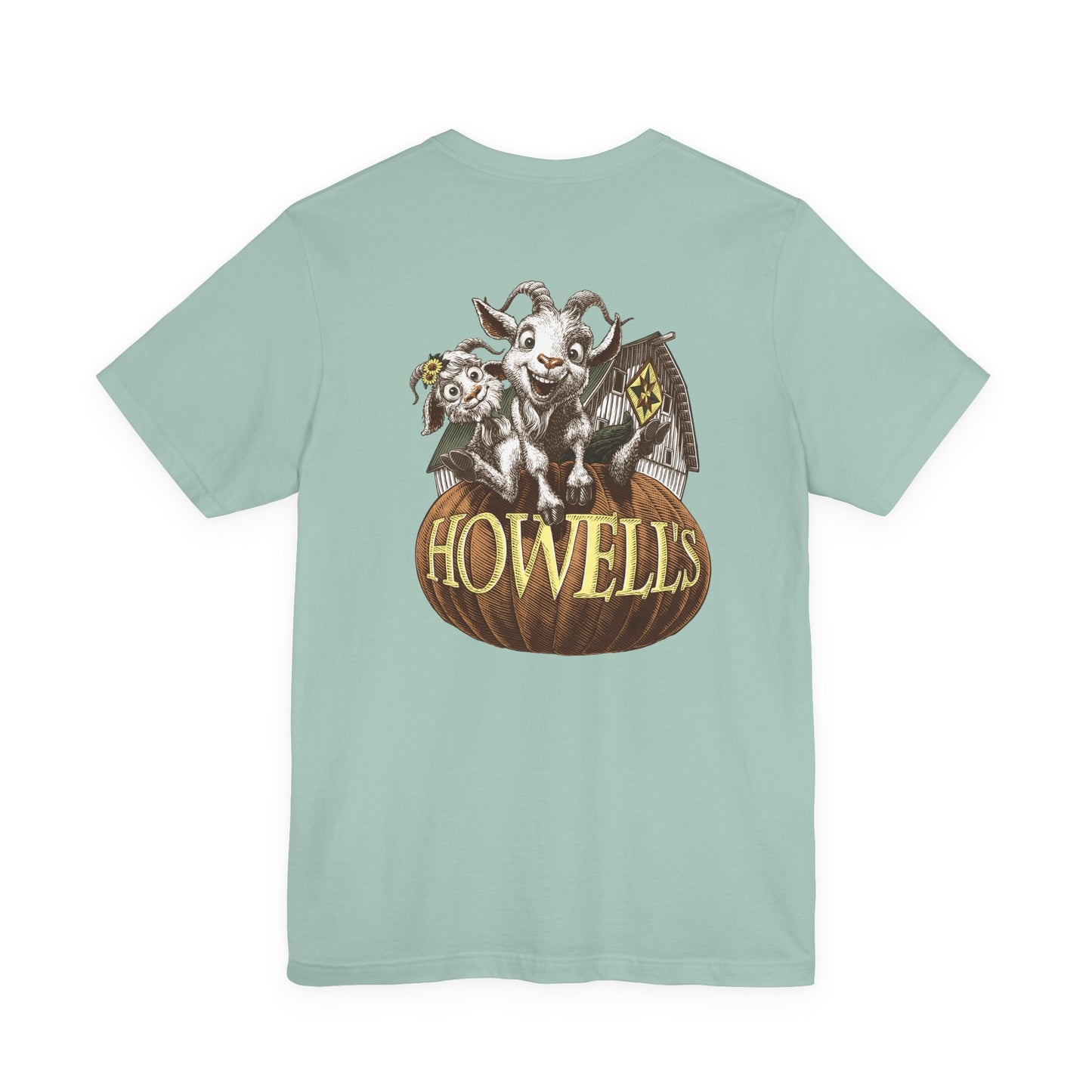 Bella canvas Uni-sex Adult Howells Shirt Logo on Front Goats on Back