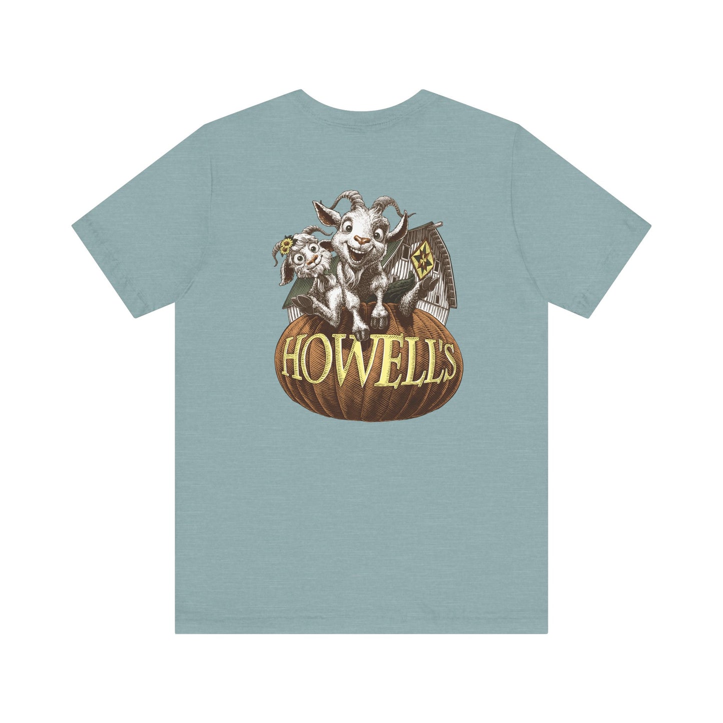 Bella canvas Uni-sex Adult Howells Shirt Logo on Front Goats on Back