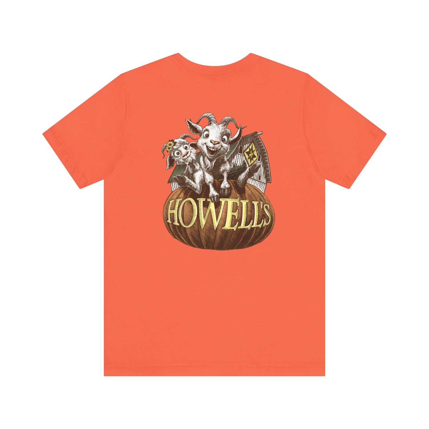 Bella canvas Uni-sex Adult Howells Shirt Logo on Front Goats on Back