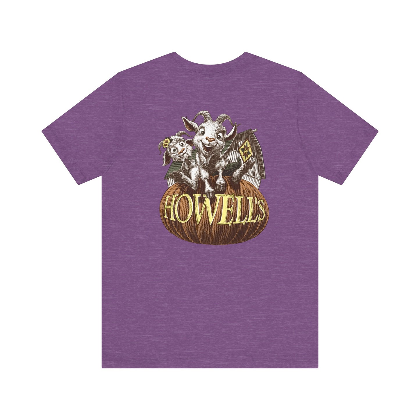 Bella canvas Uni-sex Adult Howells Shirt Logo on Front Goats on Back