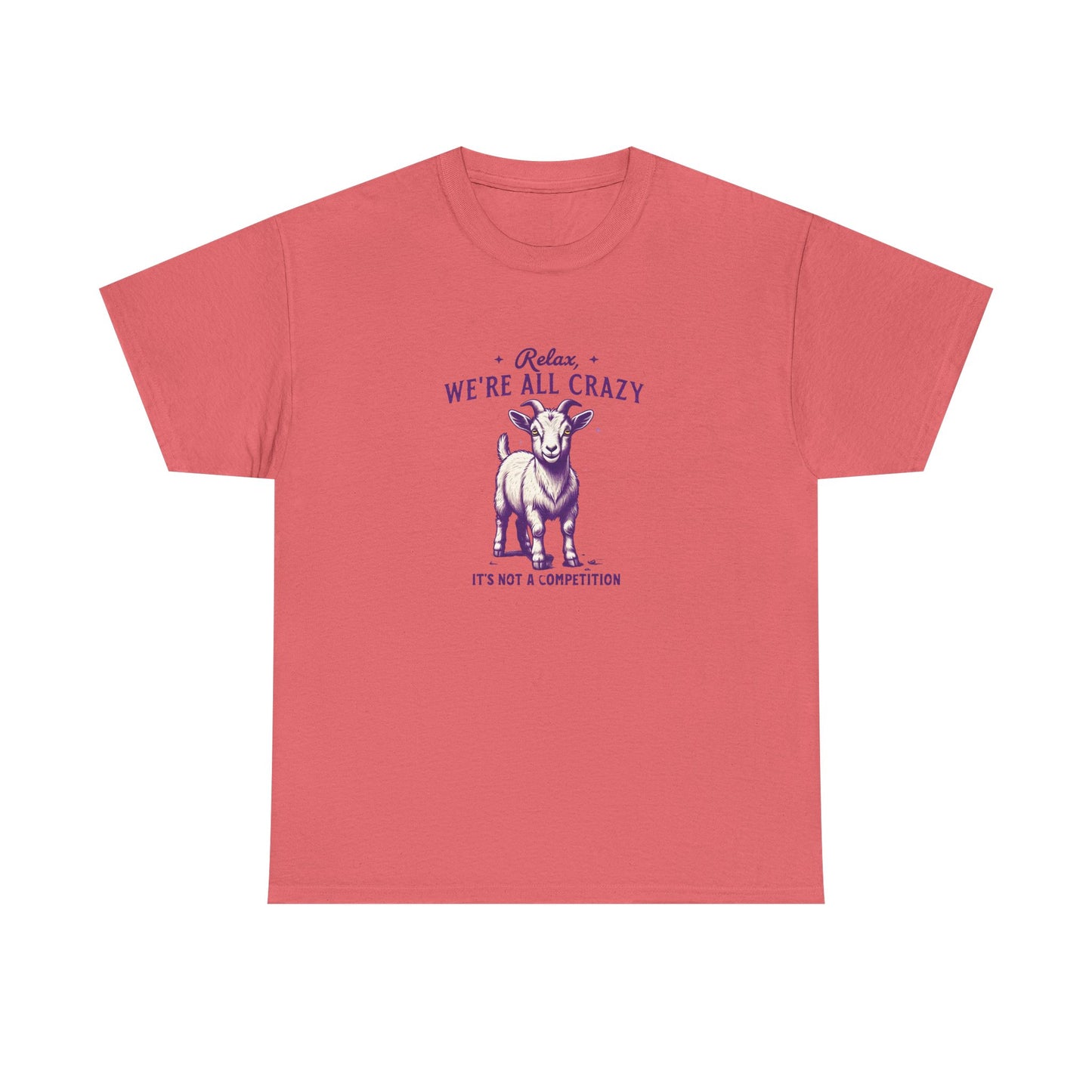 Relax We're All Crazy Goat Tee for Goat Lovers, Gildan Graphic T-Shirt