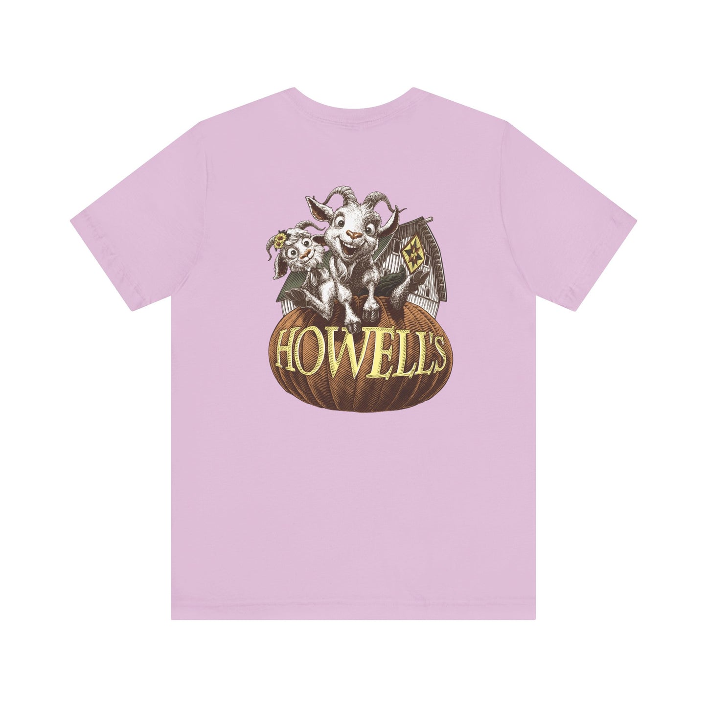 Bella canvas Uni-sex Adult Howells Shirt Logo on Front Goats on Back