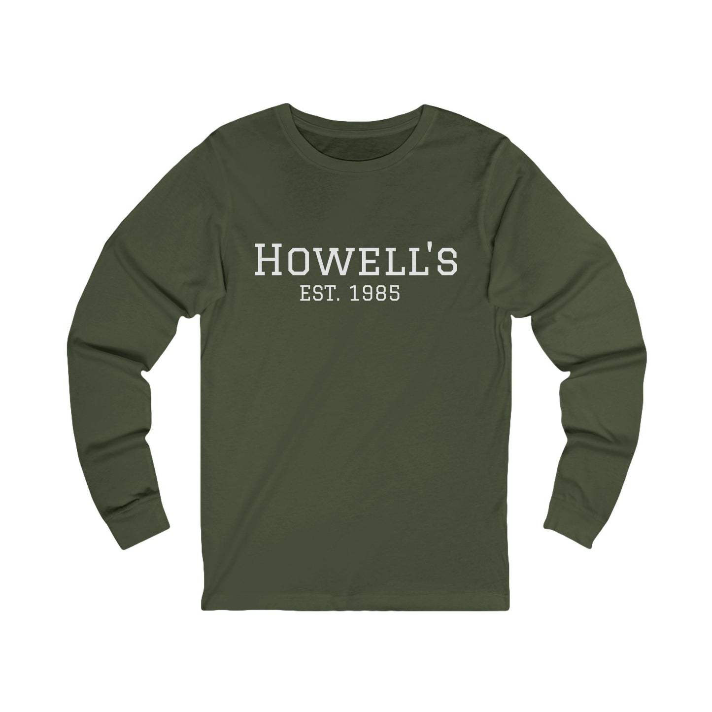 Howell's Long Sleeve Tee - HOWELL'S EST. 1985, Bella Canva Unisex Apparel