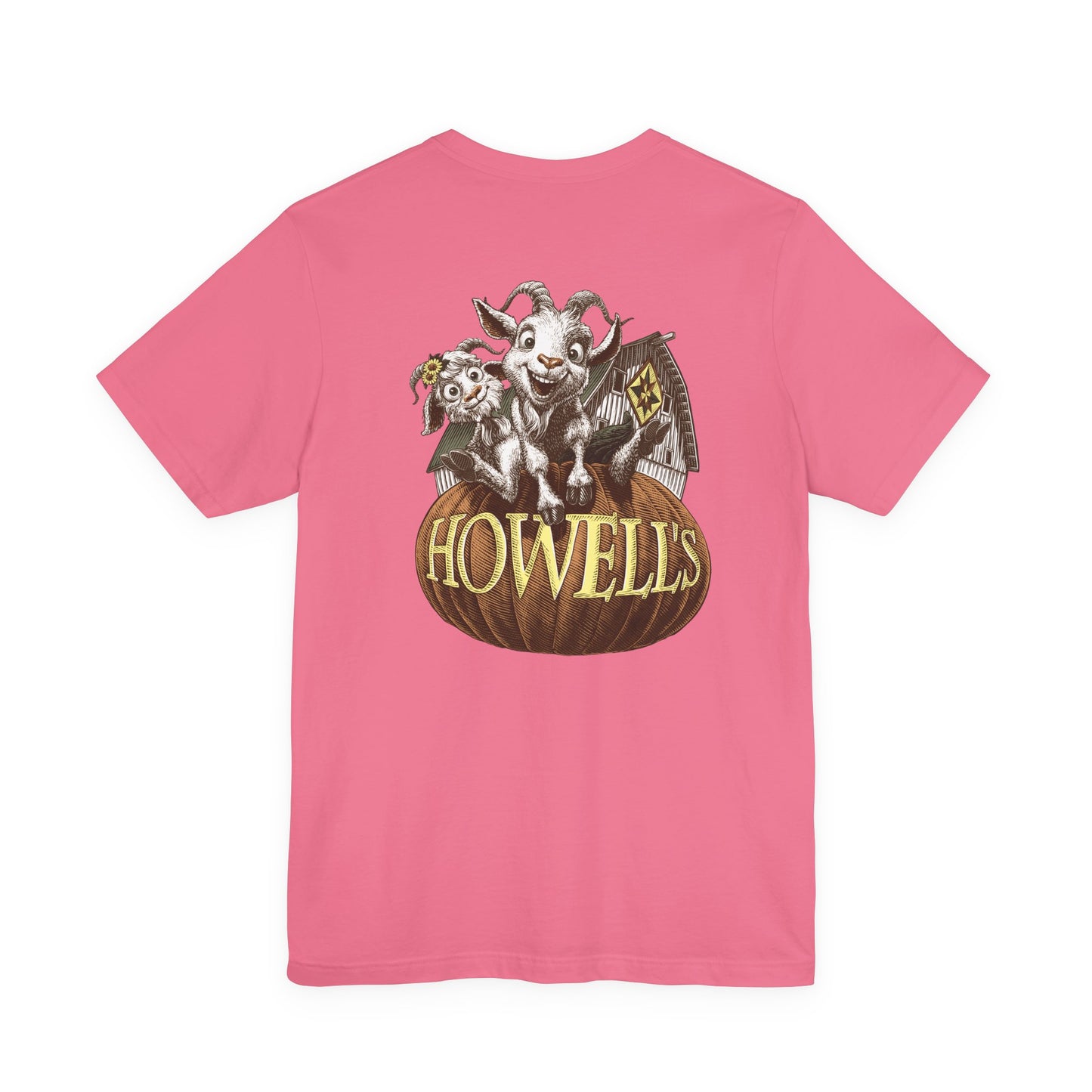 Bella canvas Uni-sex Adult Howells Shirt Logo on Front Goats on Back