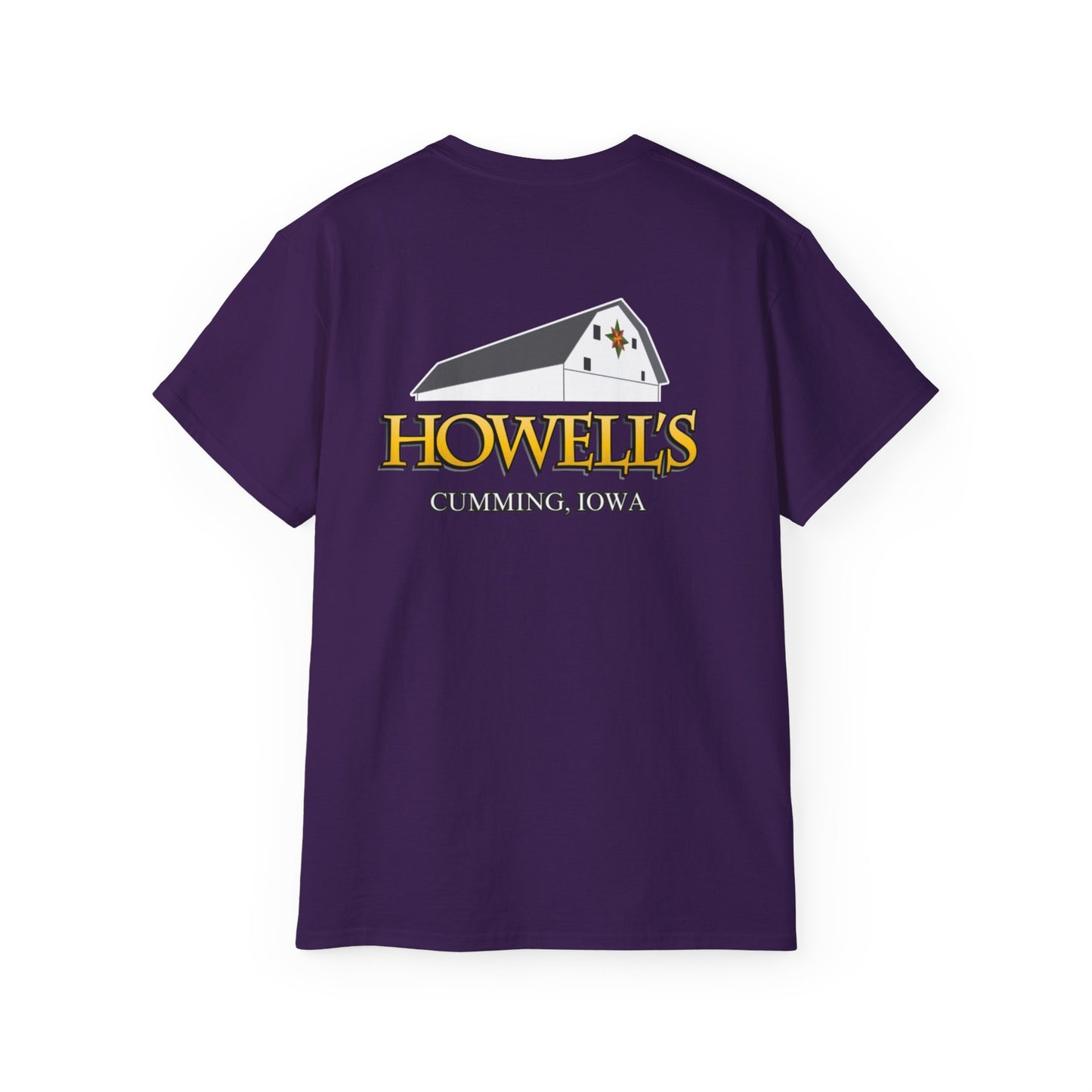 Howells Iowa Unisex Tee, Logo on Back