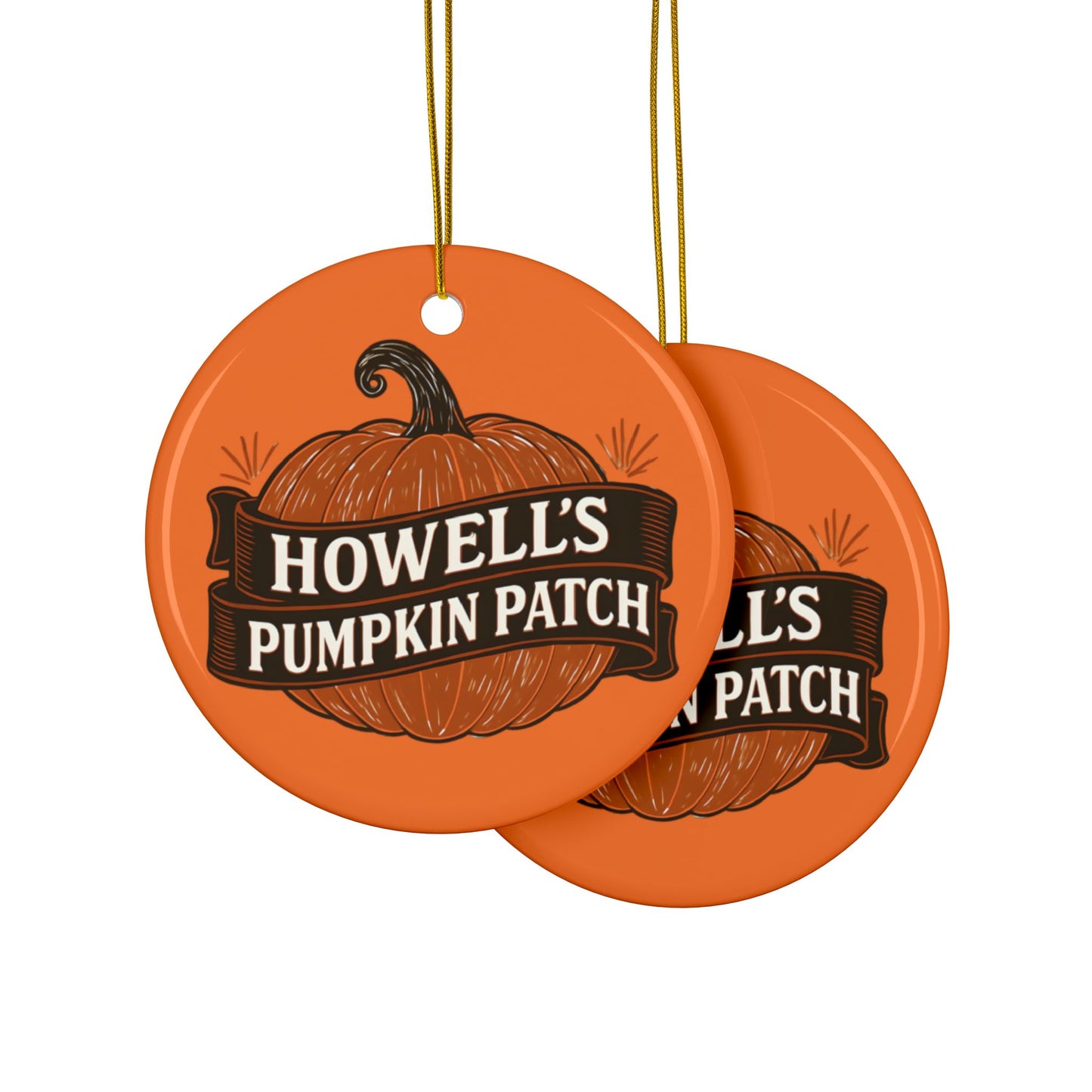 Pumpkin Patch Ornaments - Fall Decor, Holiday Gifts, 2-Sided Print