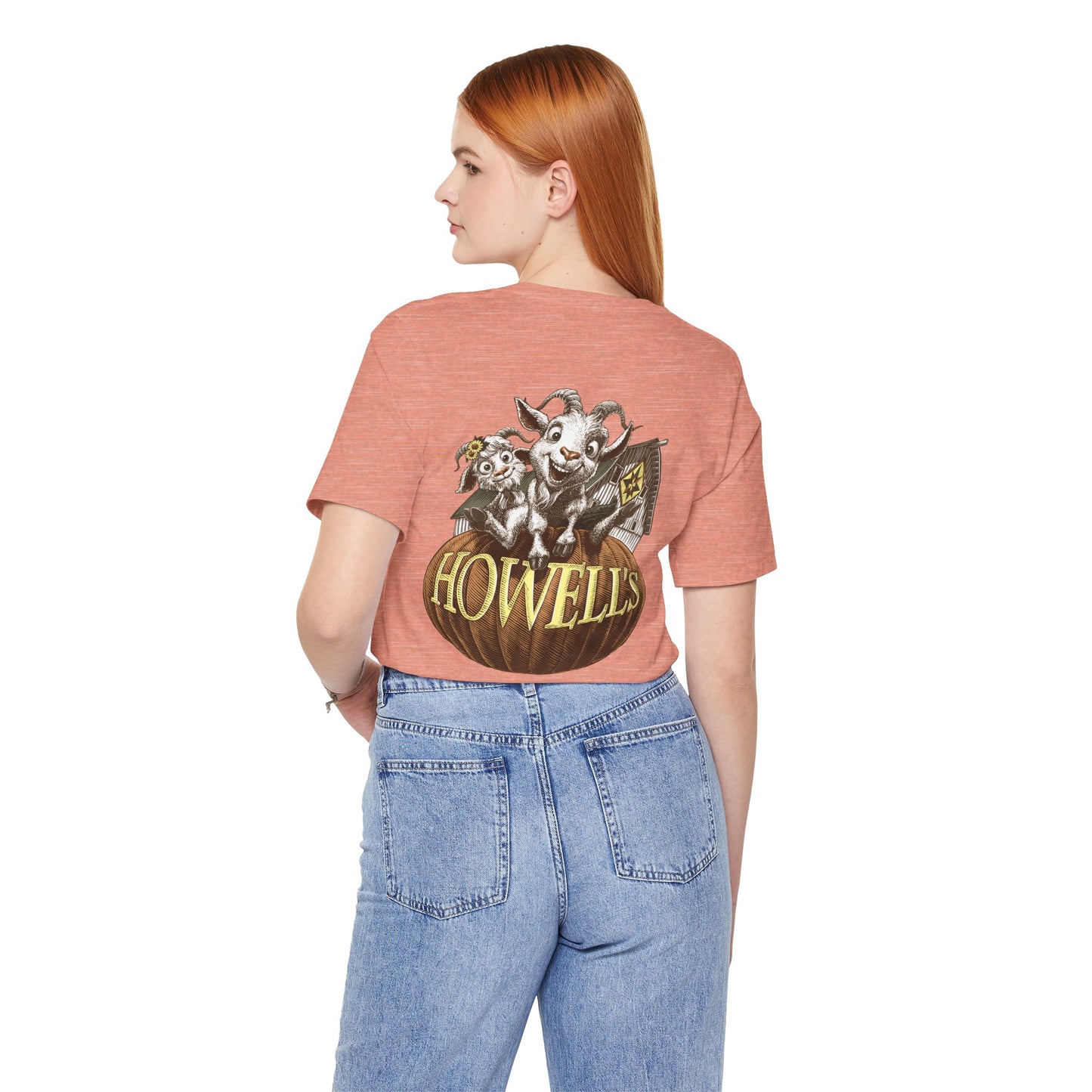 Howell's Goats Adult Unisex Tee, Bella Canva Logo on the Front Goats on the Back