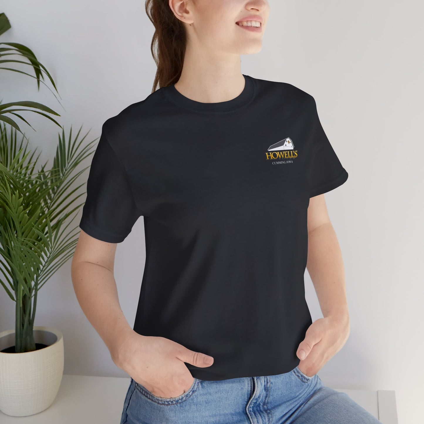 Howell's Goats Adult Unisex Tee, Bella Canva Logo on the Front Goats on the Back