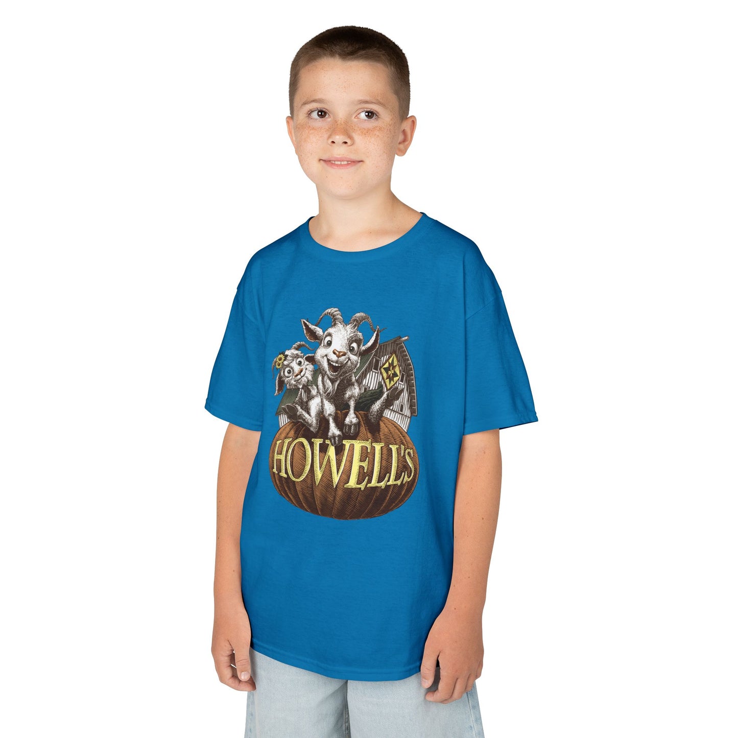 Kids T-Shirt, Goat Graphic Tee, Youth Gildan Cotton Top,