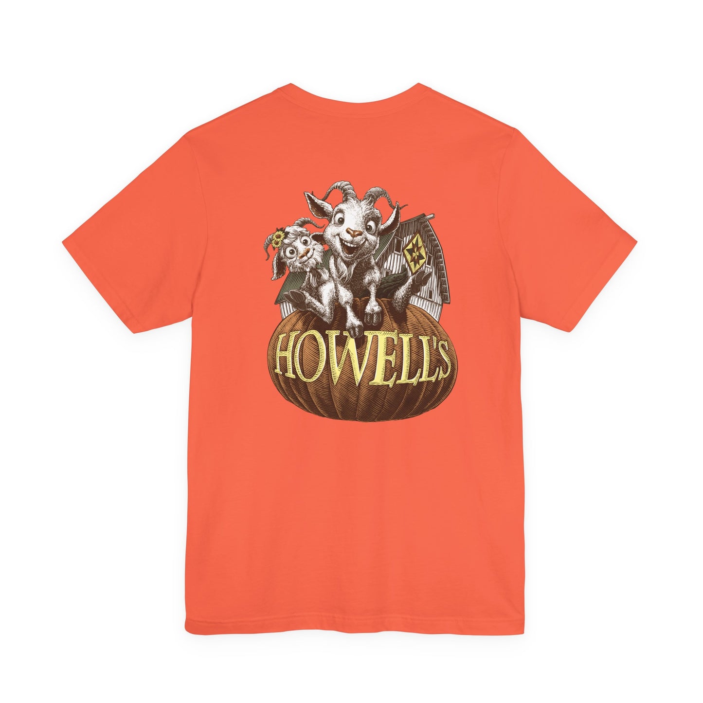 Bella canvas Uni-sex Adult Howells Shirt Logo on Front Goats on Back