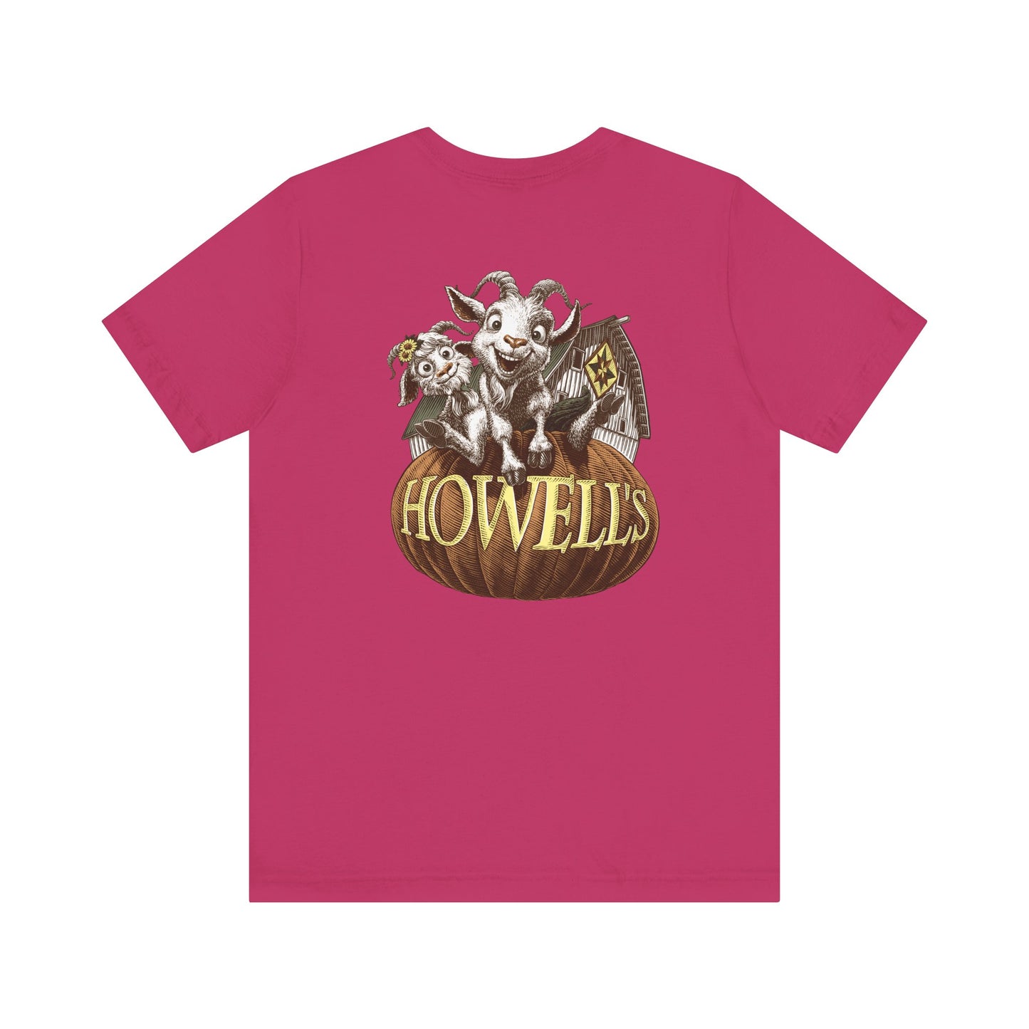 Bella canvas Uni-sex Adult Howells Shirt Logo on Front Goats on Back