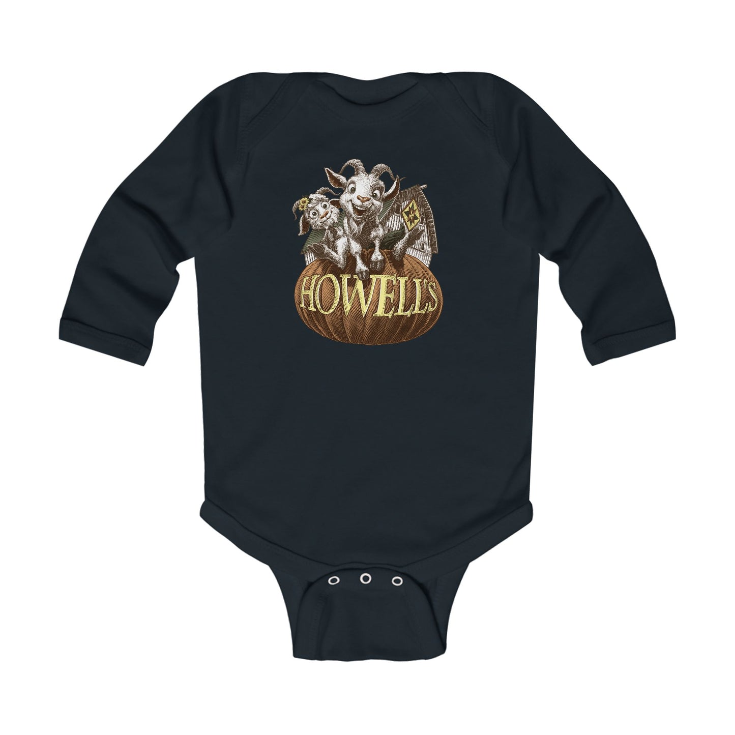 Howell's Halloween Infant Bodysuit, Cute Baby Outfit, Pumpkin Costume, Fall Apparel, Baby Shower Gift, Infant Halloween Wear