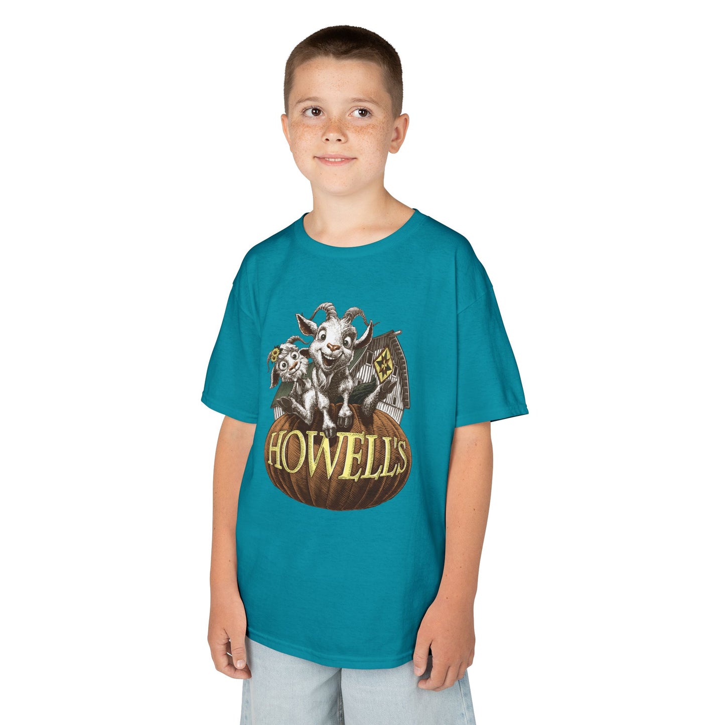 Kids T-Shirt, Goat Graphic Tee, Youth Gildan Cotton Top,