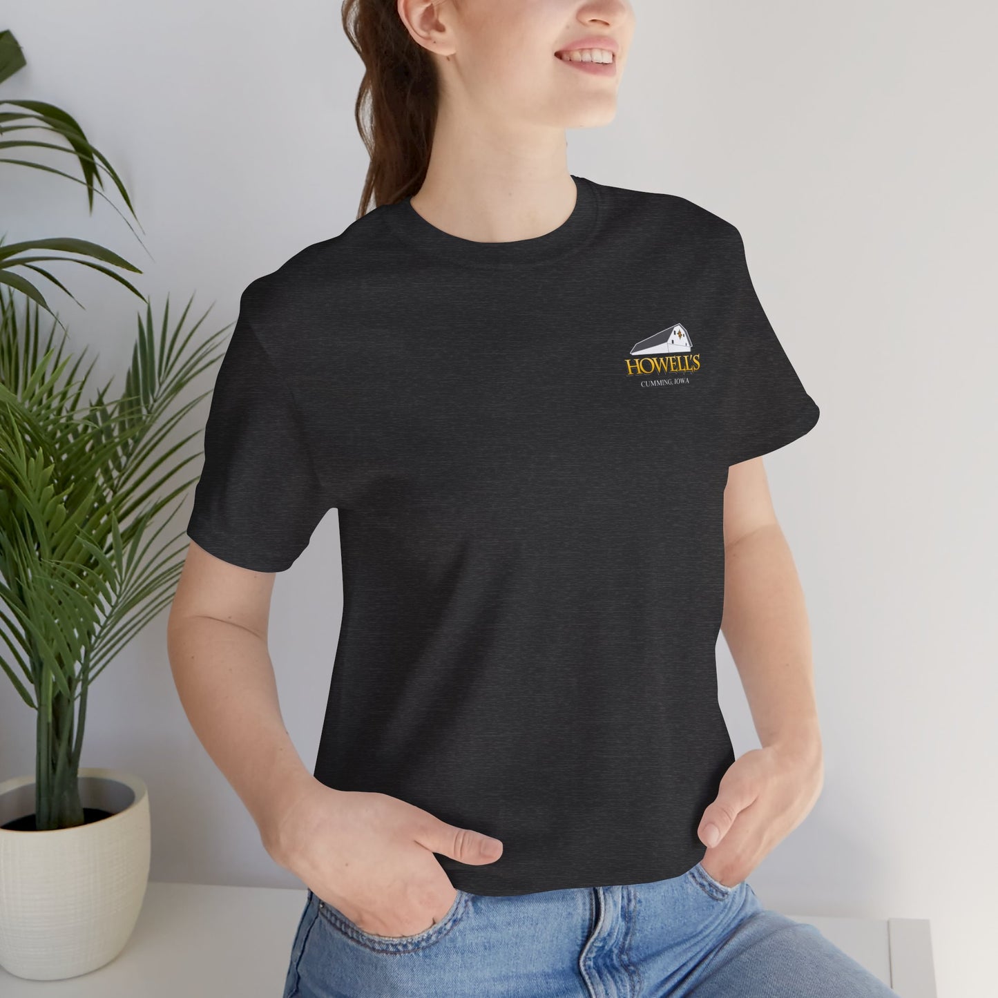 Howell's Goats Adult Unisex Tee, Bella Canva Logo on the Front Goats on the Back