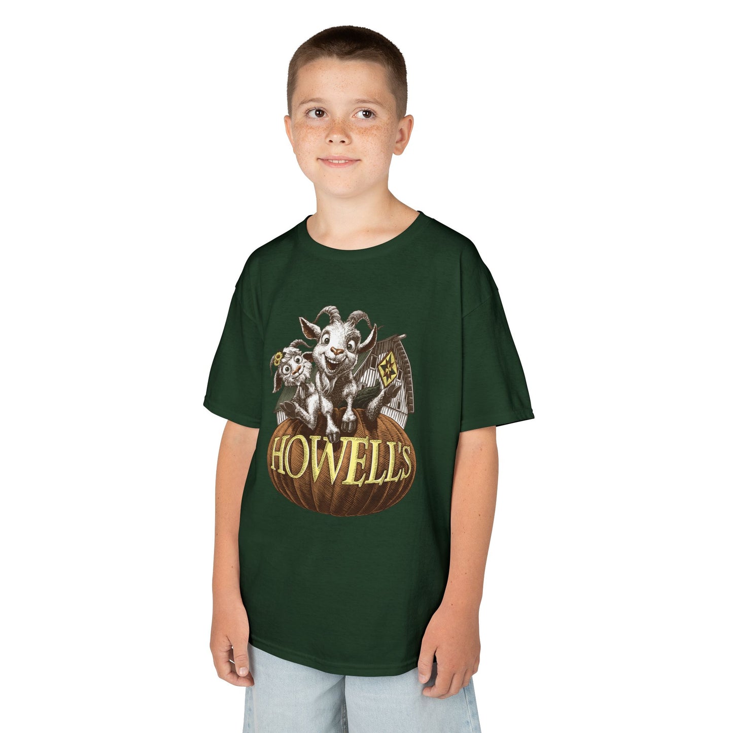Kids T-Shirt, Goat Graphic Tee, Youth Gildan Cotton Top,