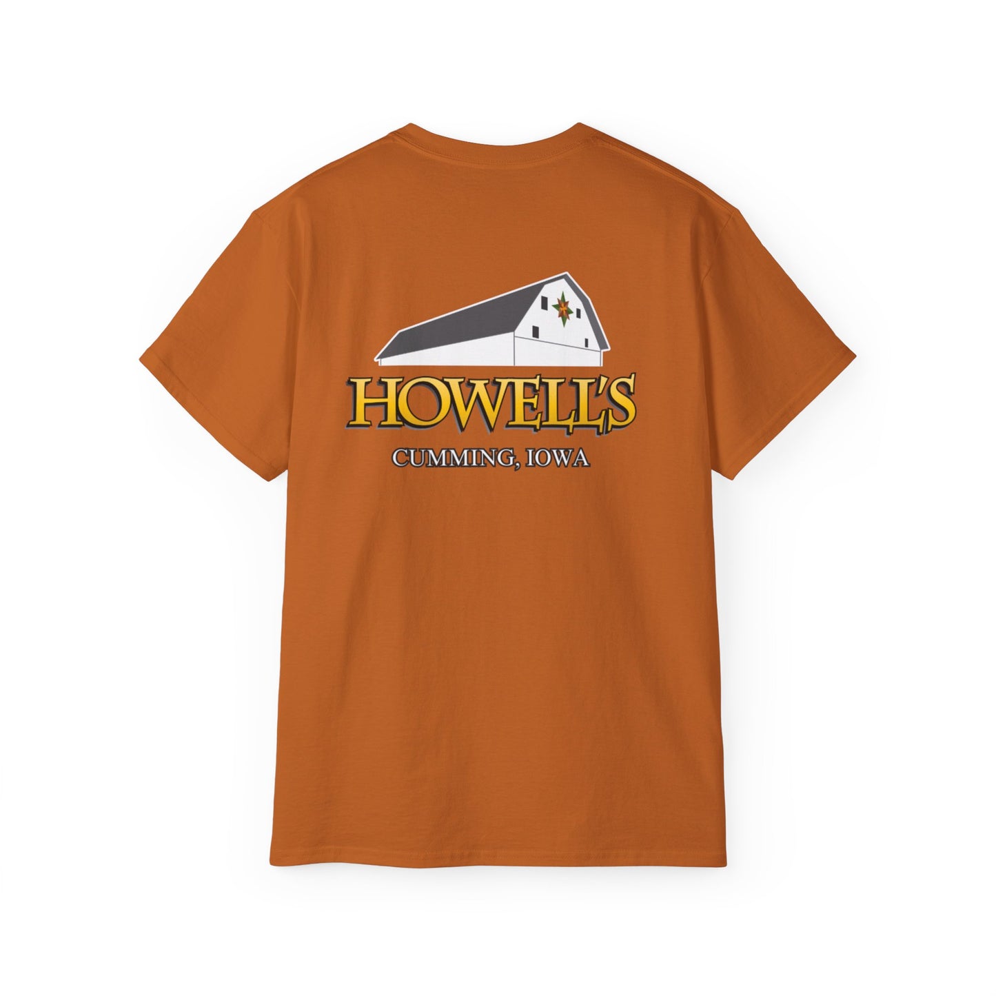 Howells Iowa Unisex Tee, Logo on Back