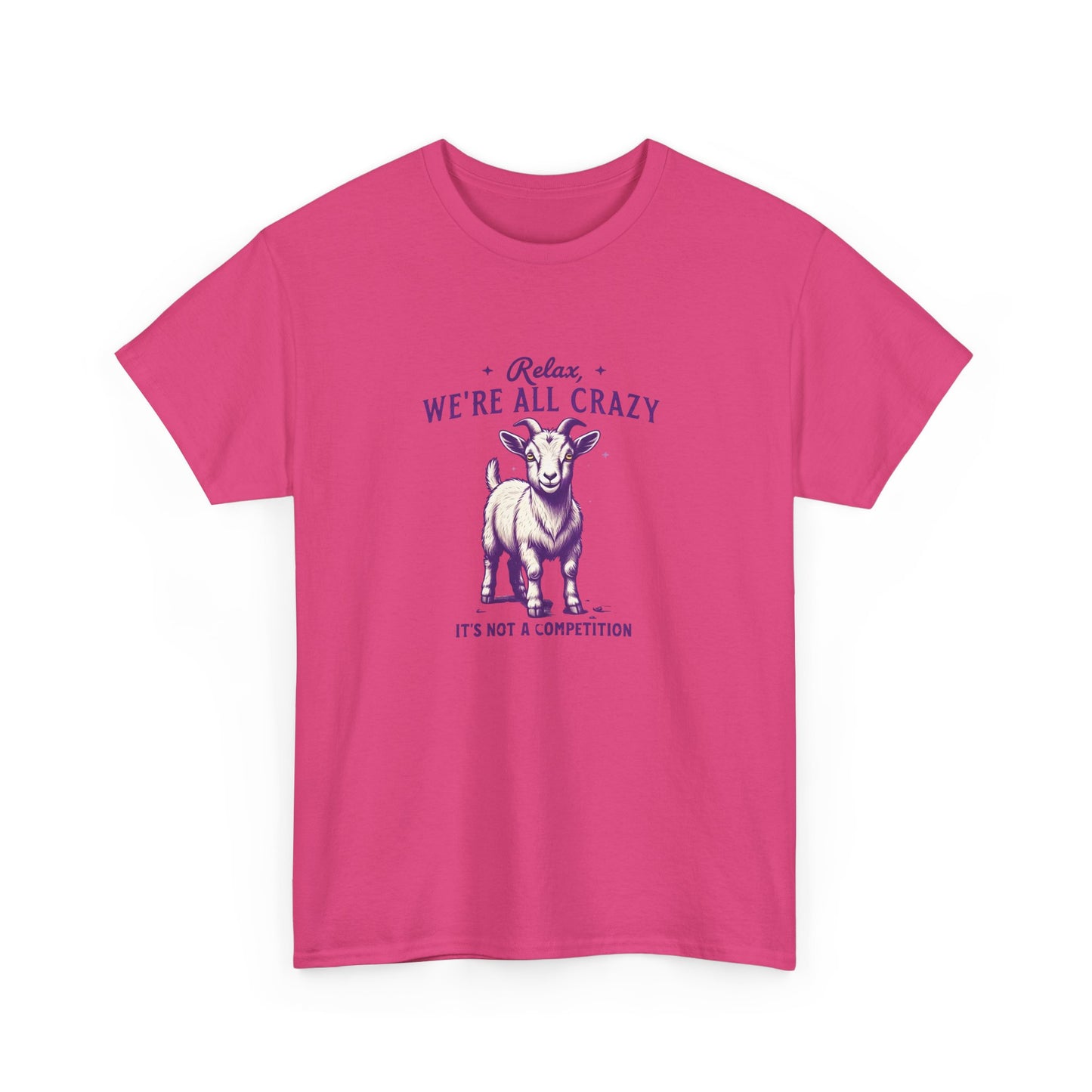 Relax We're All Crazy Goat Tee for Goat Lovers, Gildan Graphic T-Shirt