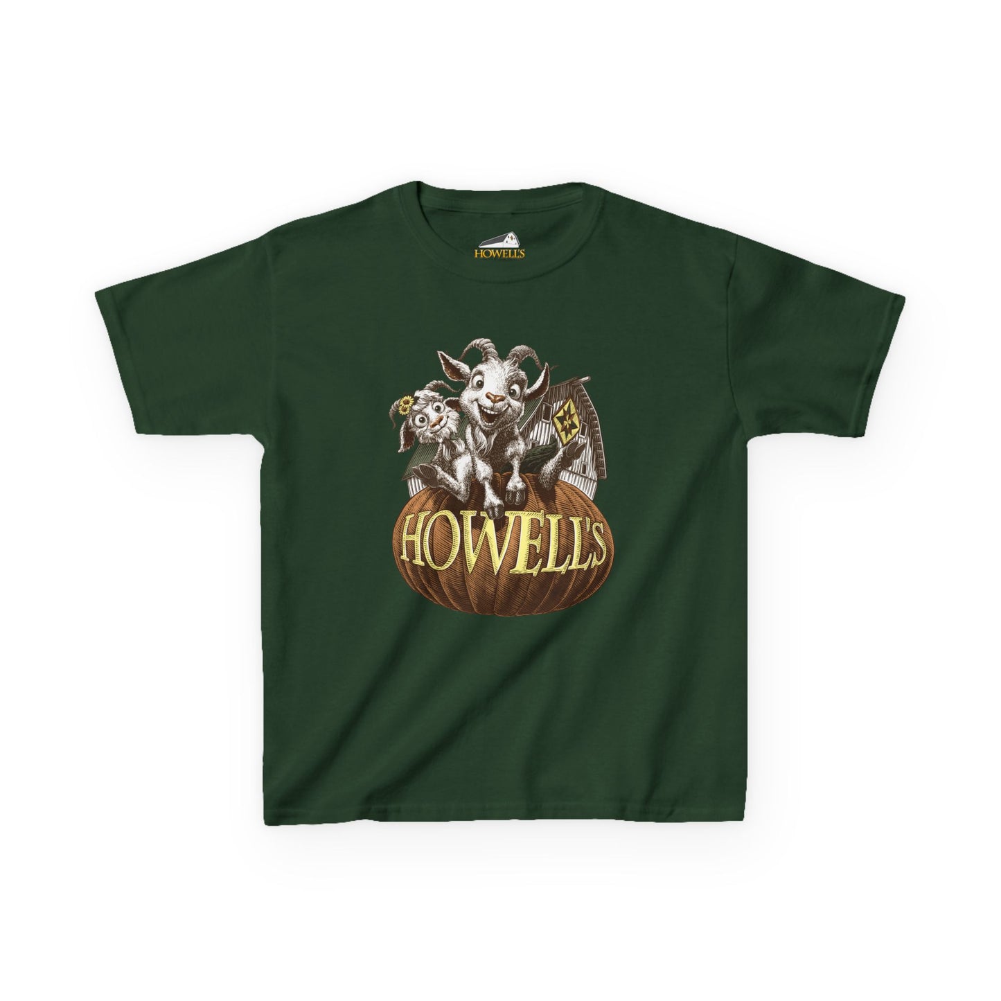 Kids T-Shirt, Goat Graphic Tee, Youth Gildan Cotton Top,