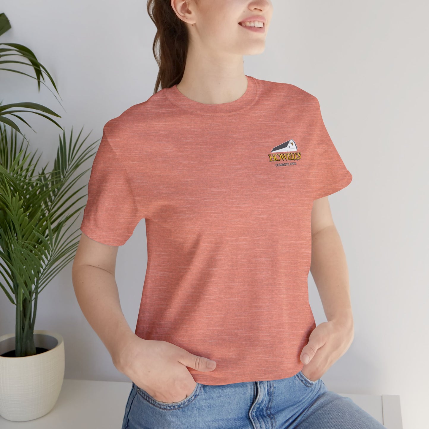 Howell's Goats Adult Unisex Tee, Bella Canva Logo on the Front Goats on the Back