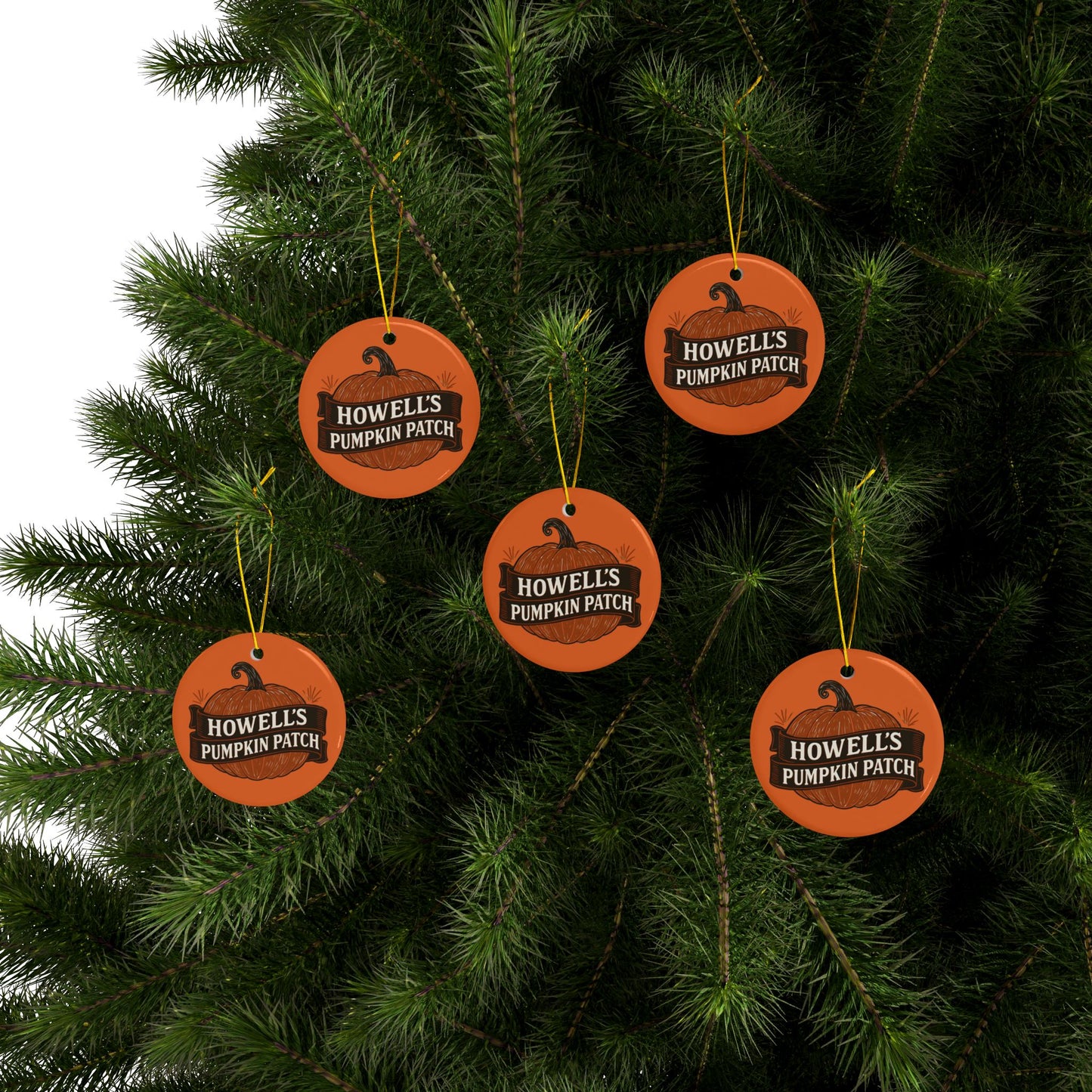 Pumpkin Patch Ornaments - Fall Decor, Holiday Gifts, 2-Sided Print