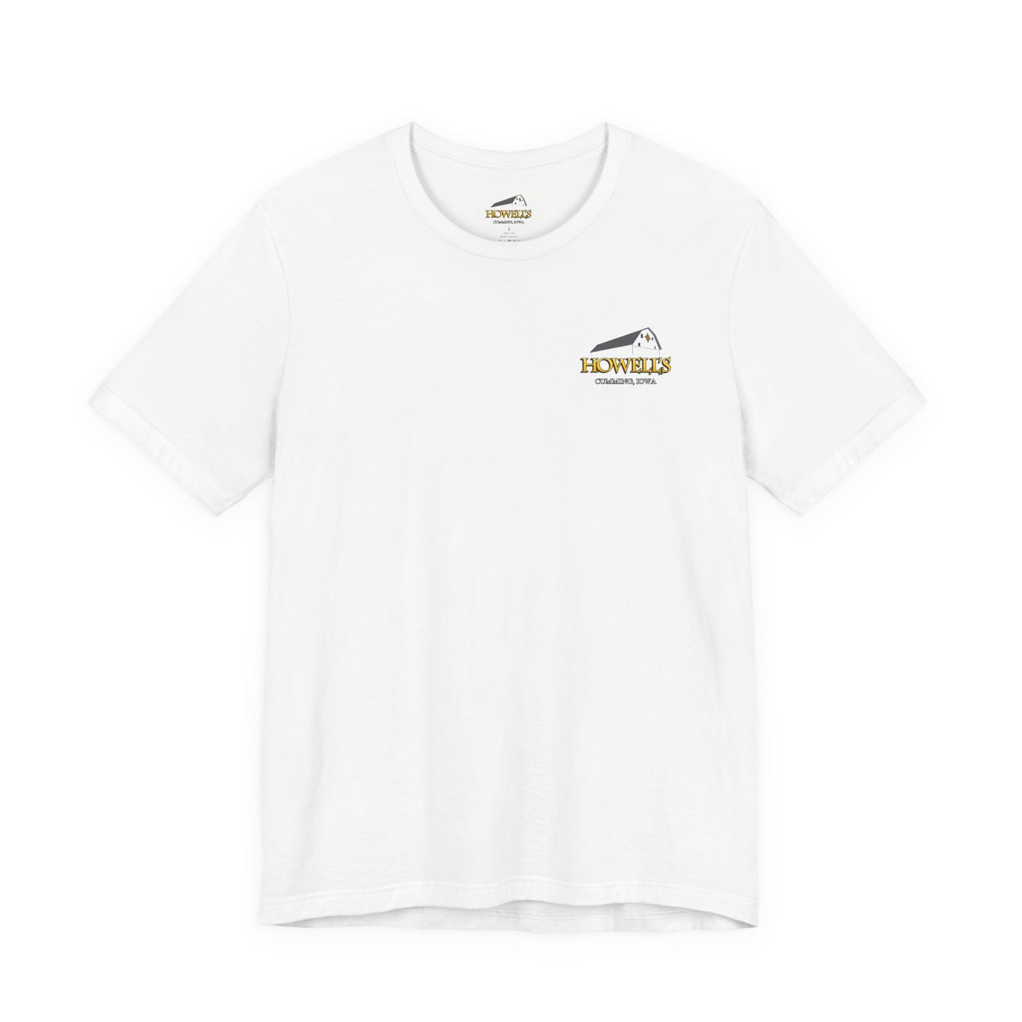 Howell's Goats Adult Unisex Tee, Bella Canva Logo on the Front Goats on the Back
