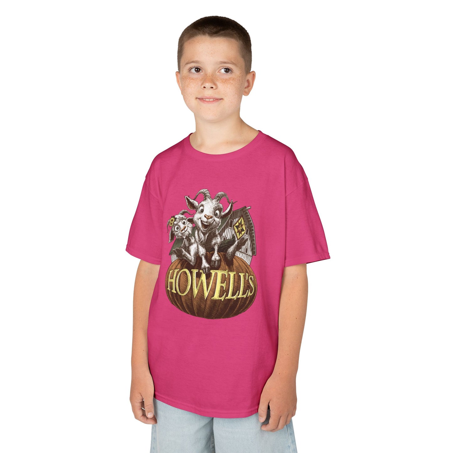 Kids T-Shirt, Goat Graphic Tee, Youth Gildan Cotton Top,