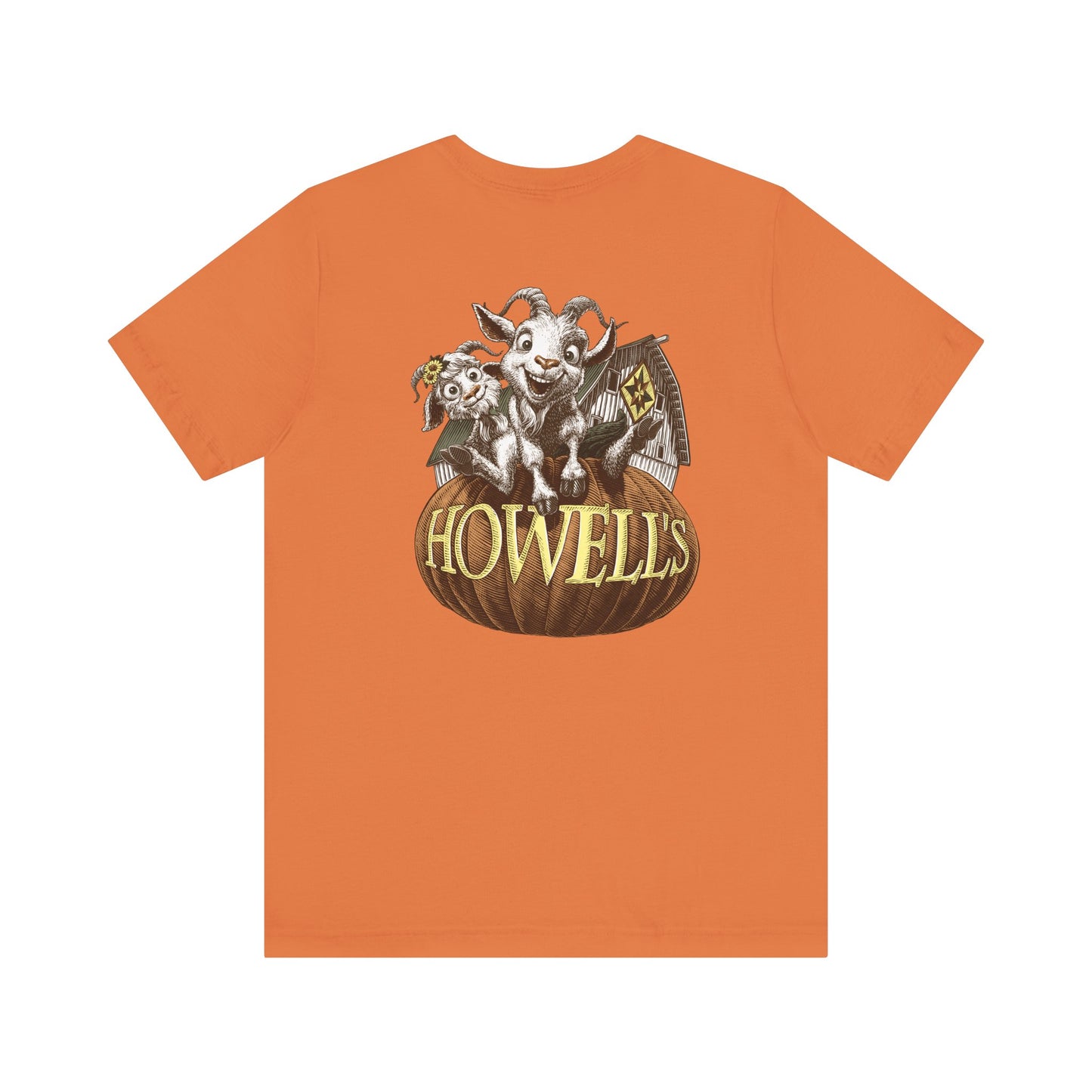 Bella canvas Uni-sex Adult Howells Shirt Logo on Front Goats on Back