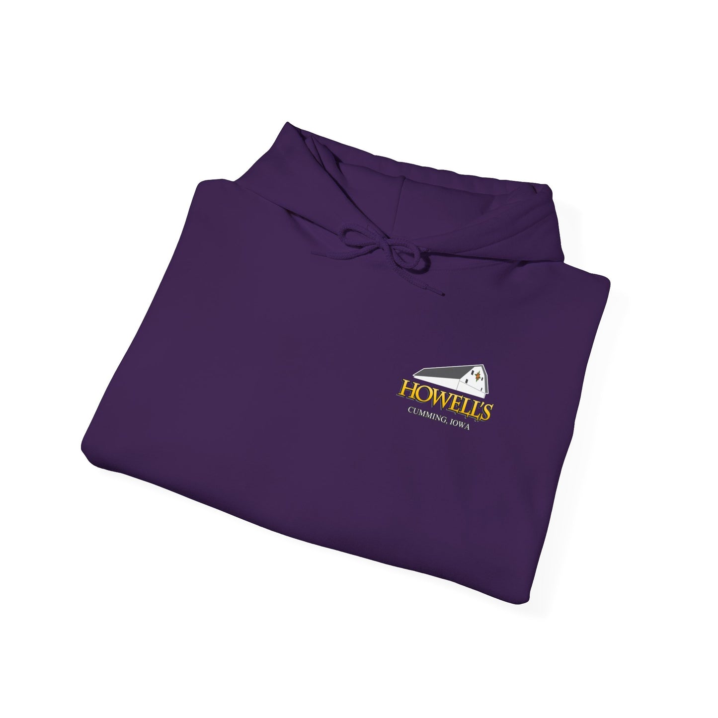 Adult Unisex Hoodie, Gildan Brand Howells Logo on front, Goats on Back