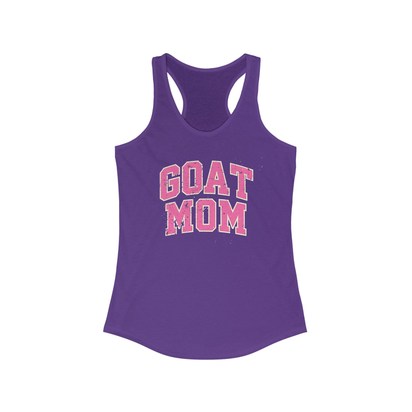 GOAT Mom Racerback Tank Top, Funny Mom Shirt, Gifts for Moms, Workout Top, Summer Apparel,