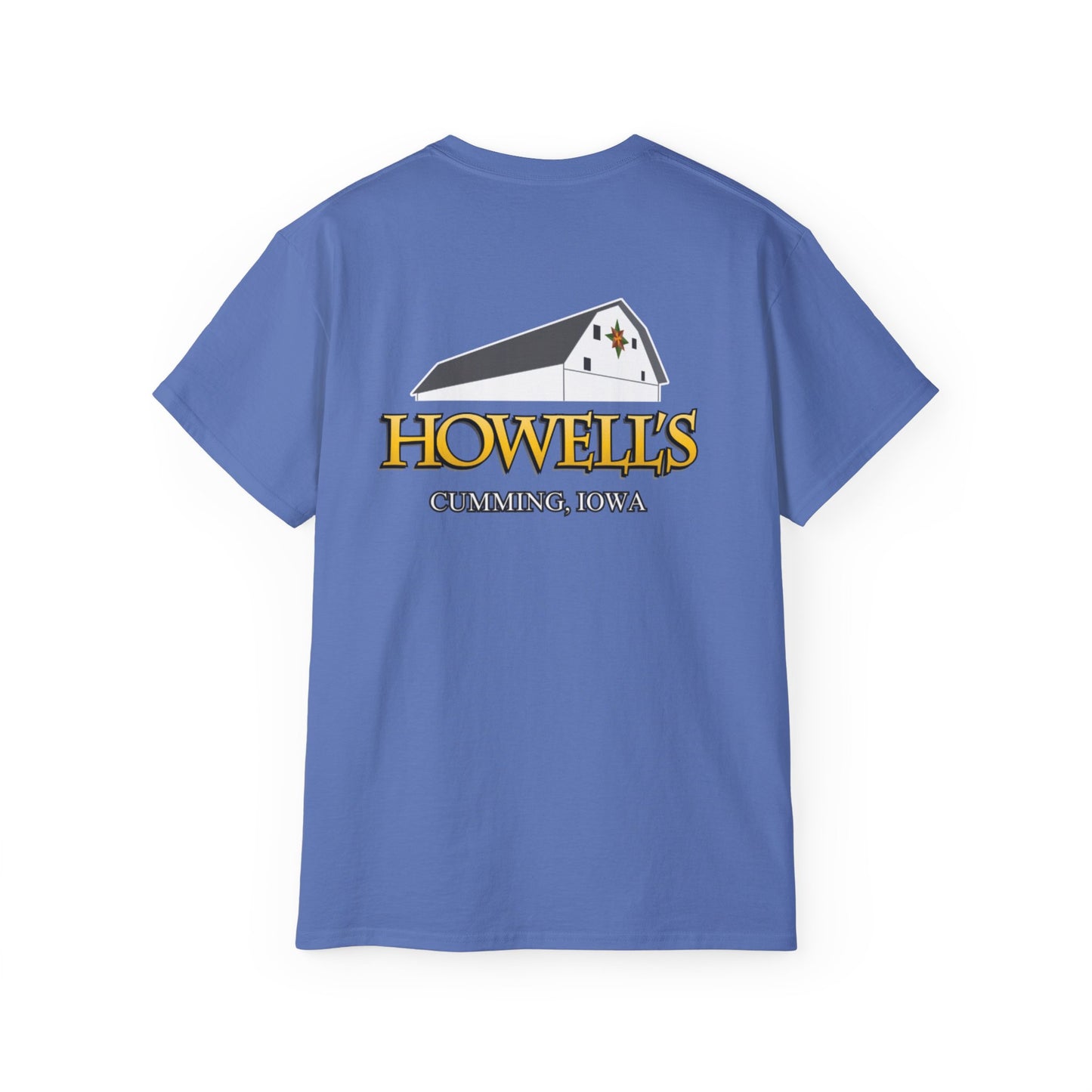 Howells Iowa Unisex Tee, Logo on Back