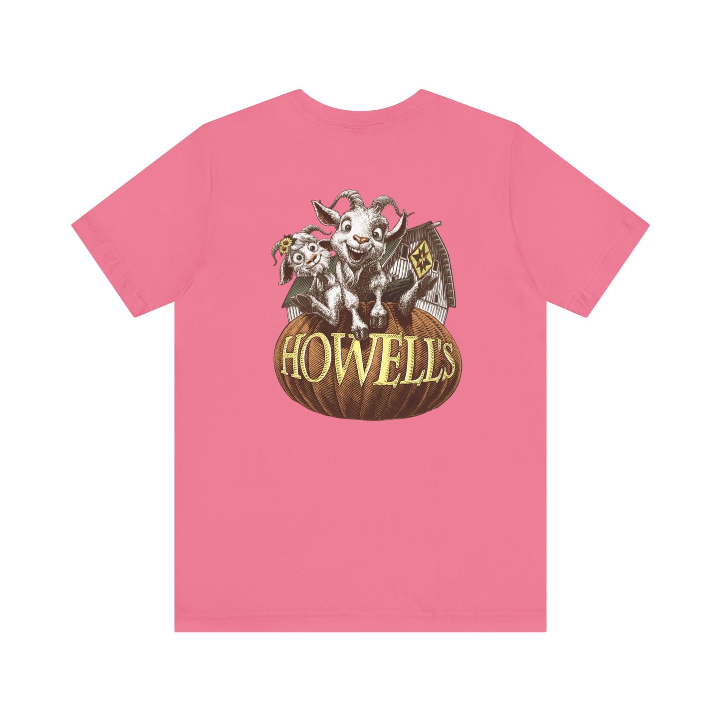 Bella canvas Uni-sex Adult Howells Shirt Logo on Front Goats on Back