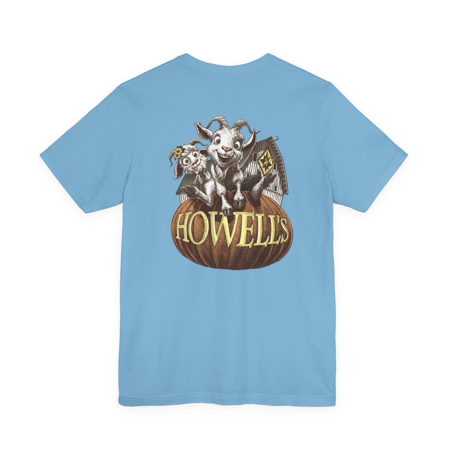 Bella canvas Uni-sex Adult Howells Shirt Logo on Front Goats on Back