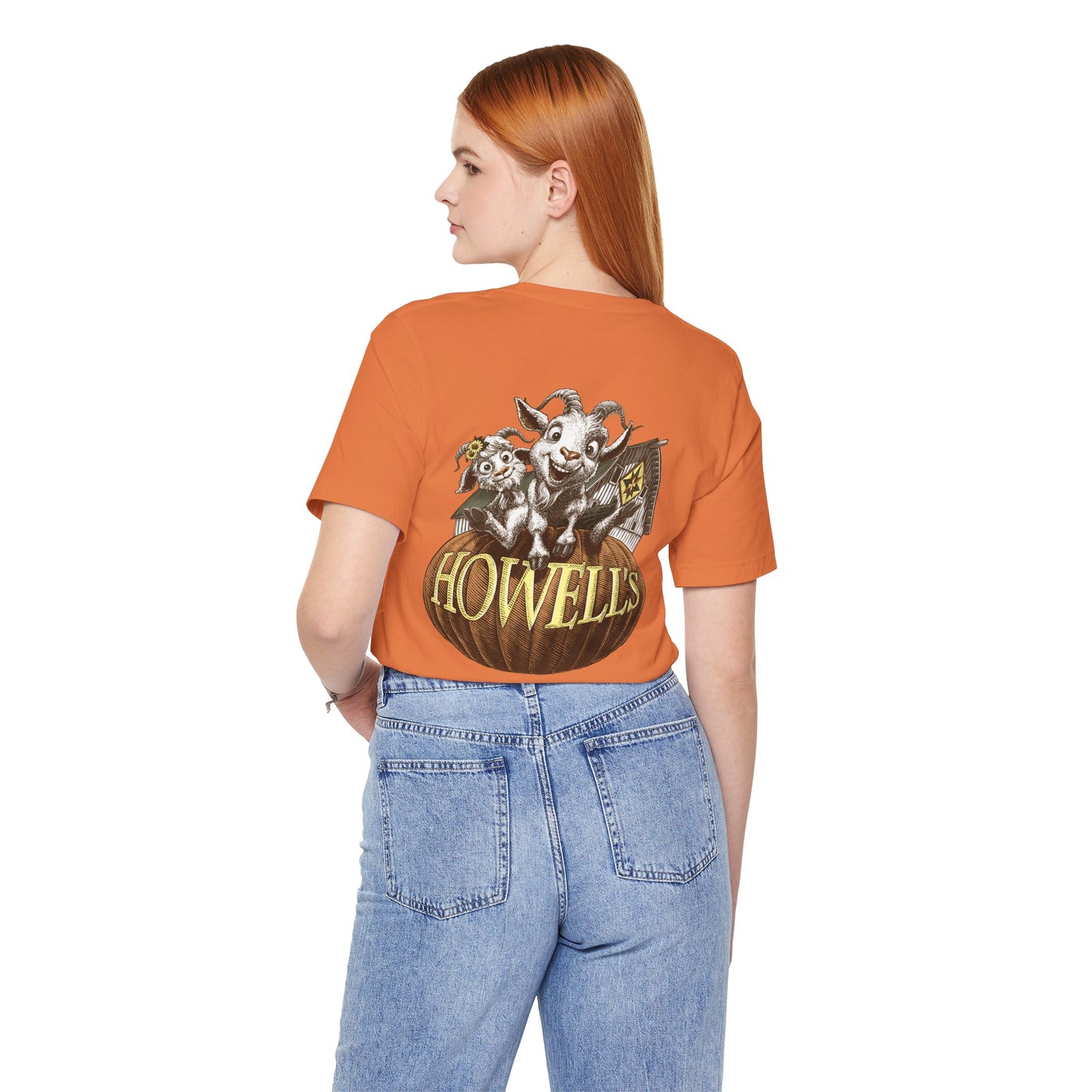 Howell's Goats Adult Unisex Tee, Bella Canva Logo on the Front Goats on the Back