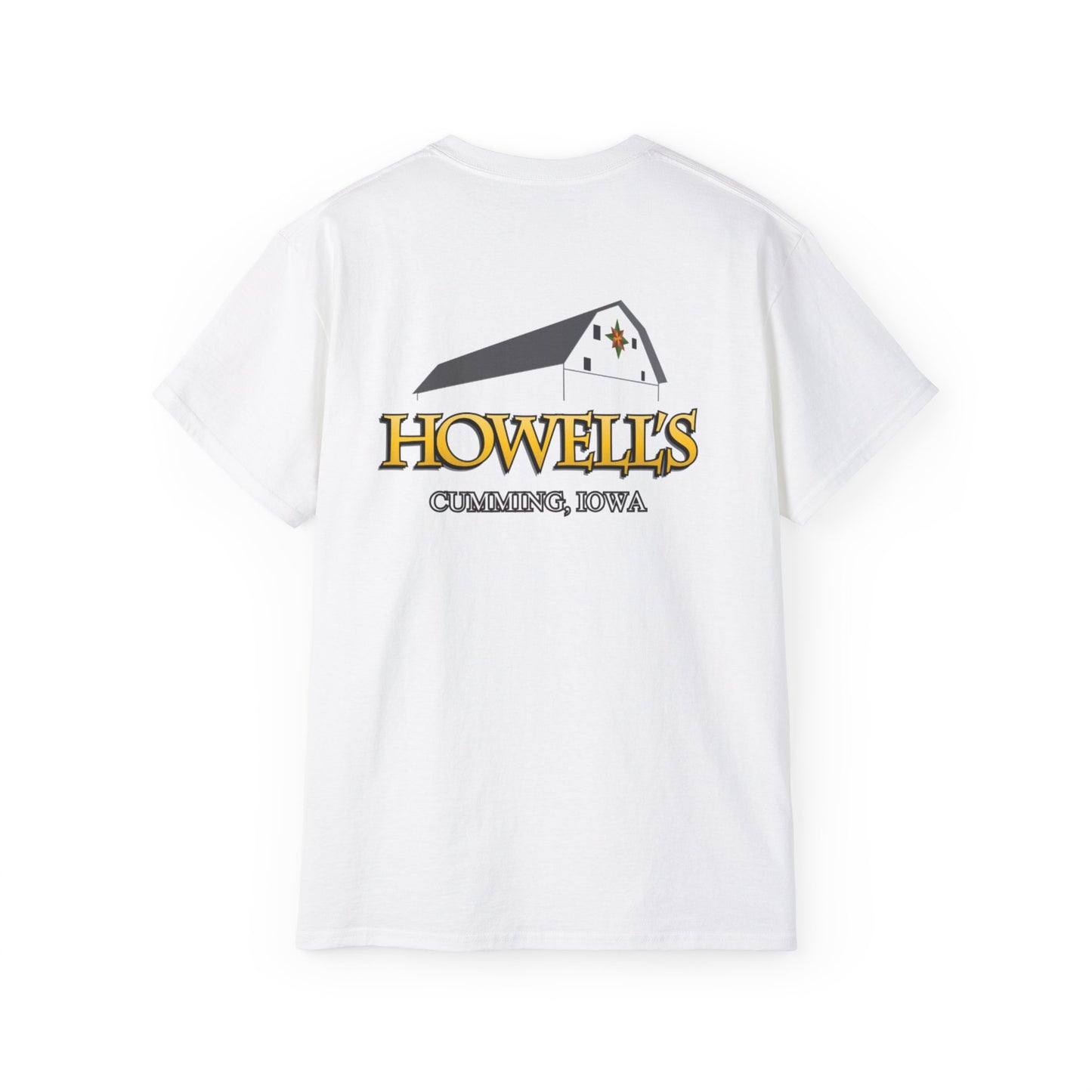 Howells Iowa Unisex Tee, Logo on Back