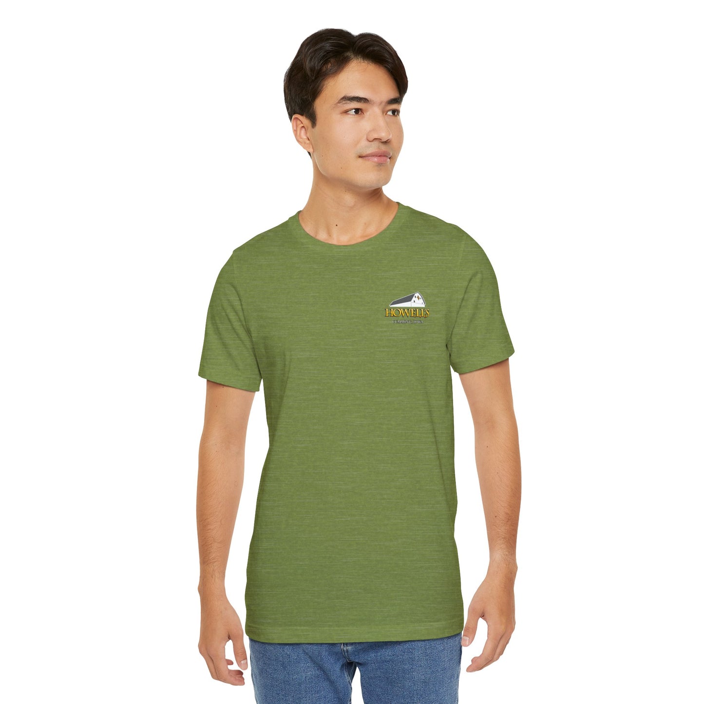 Howell's Goats Adult Unisex Tee, Bella Canva Logo on the Front Goats on the Back