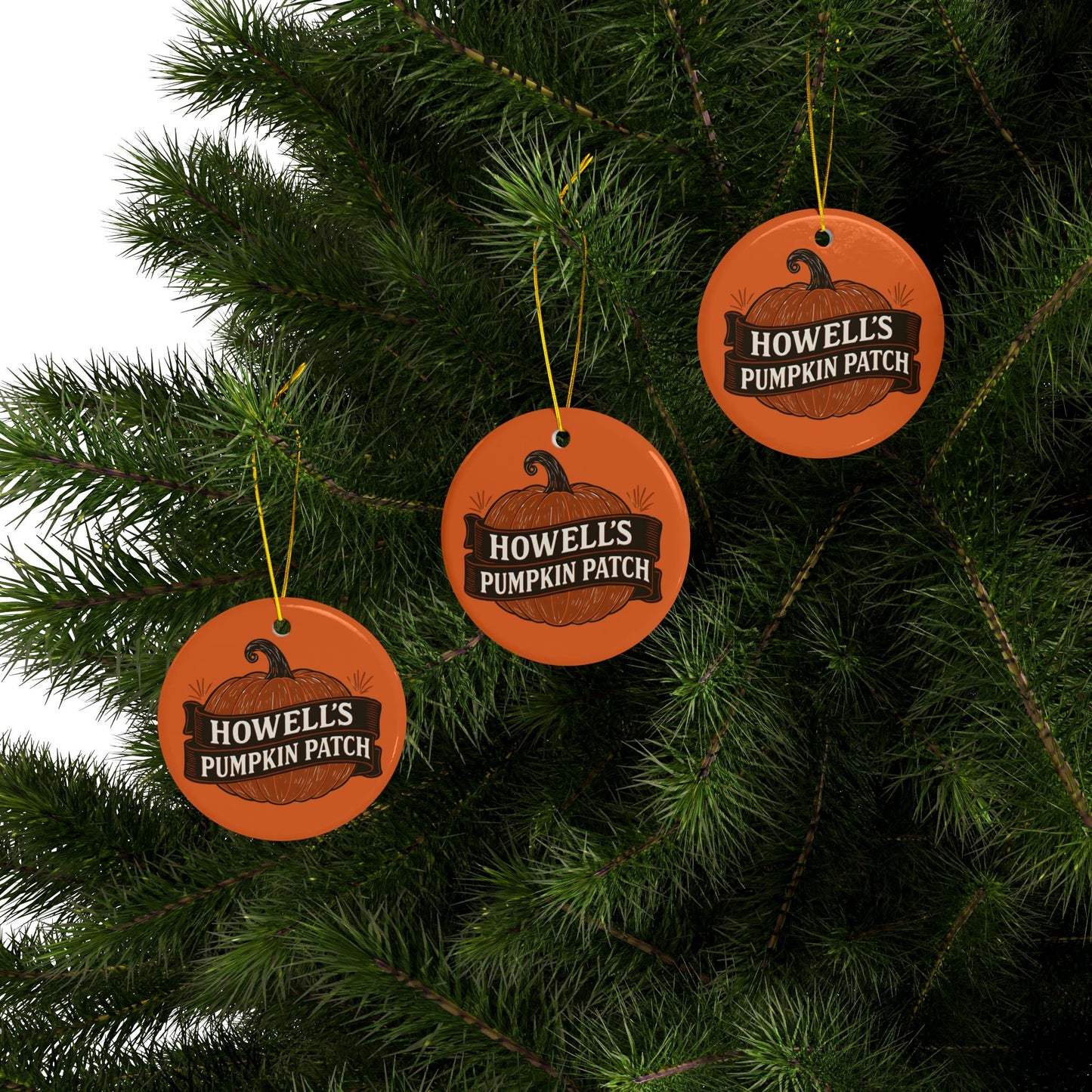 Pumpkin Patch Ornaments - Fall Decor, Holiday Gifts, 2-Sided Print