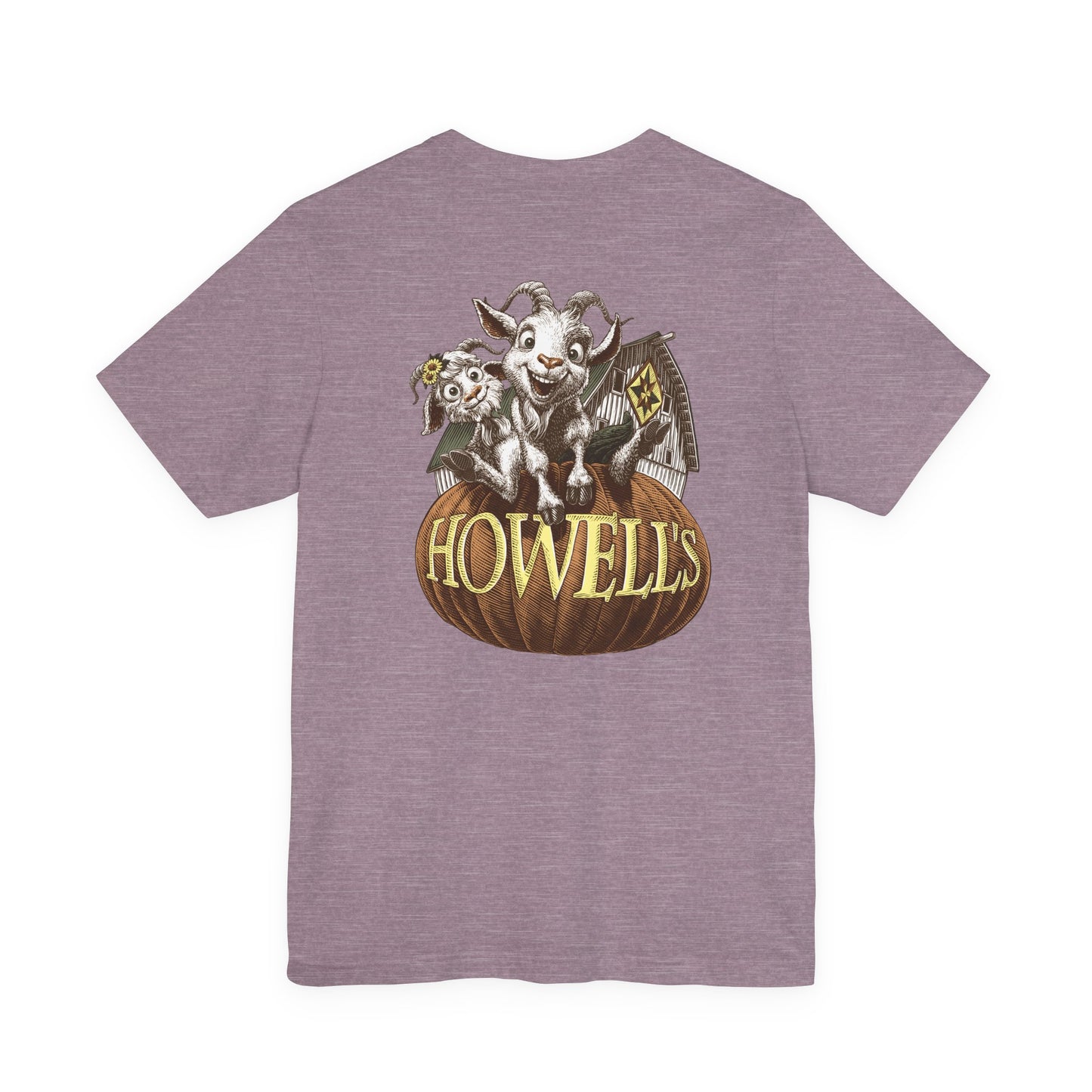 Bella canvas Uni-sex Adult Howells Shirt Logo on Front Goats on Back