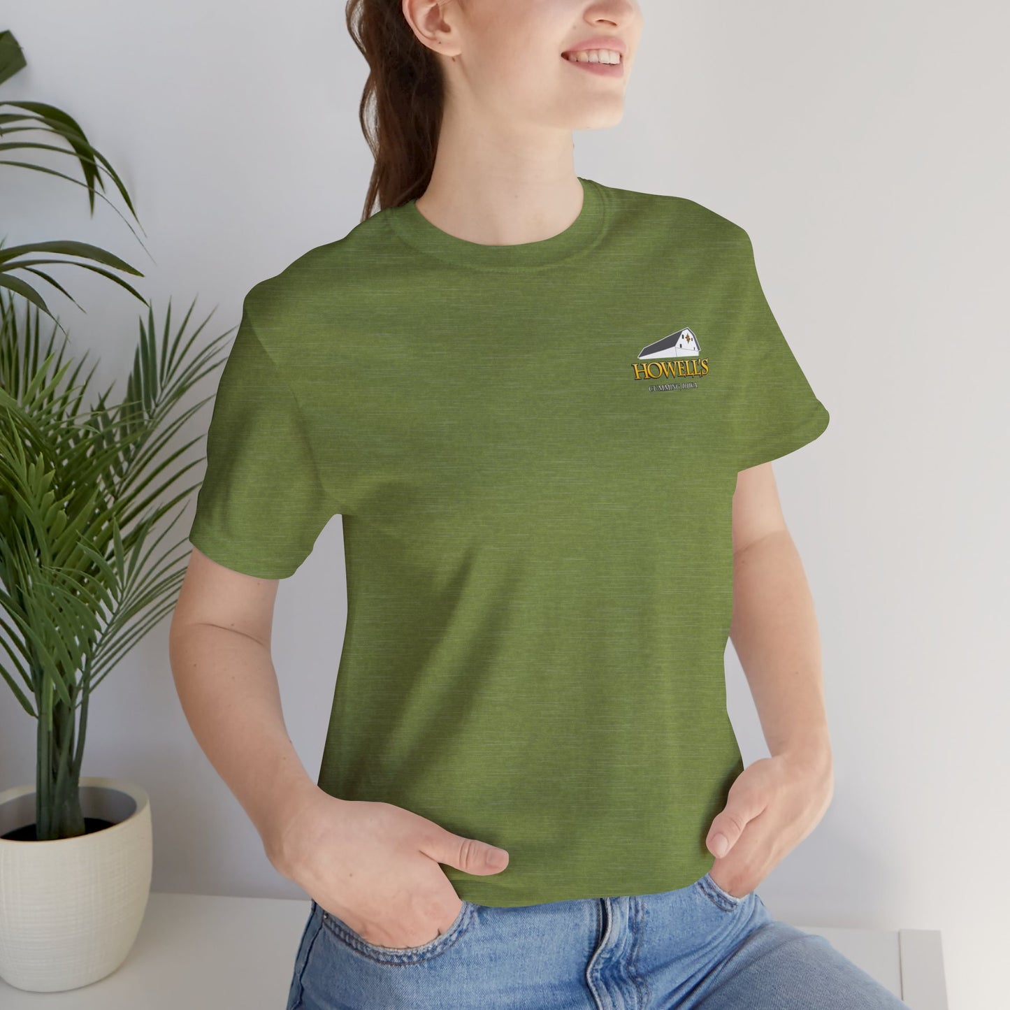 Howell's Goats Adult Unisex Tee, Bella Canva Logo on the Front Goats on the Back