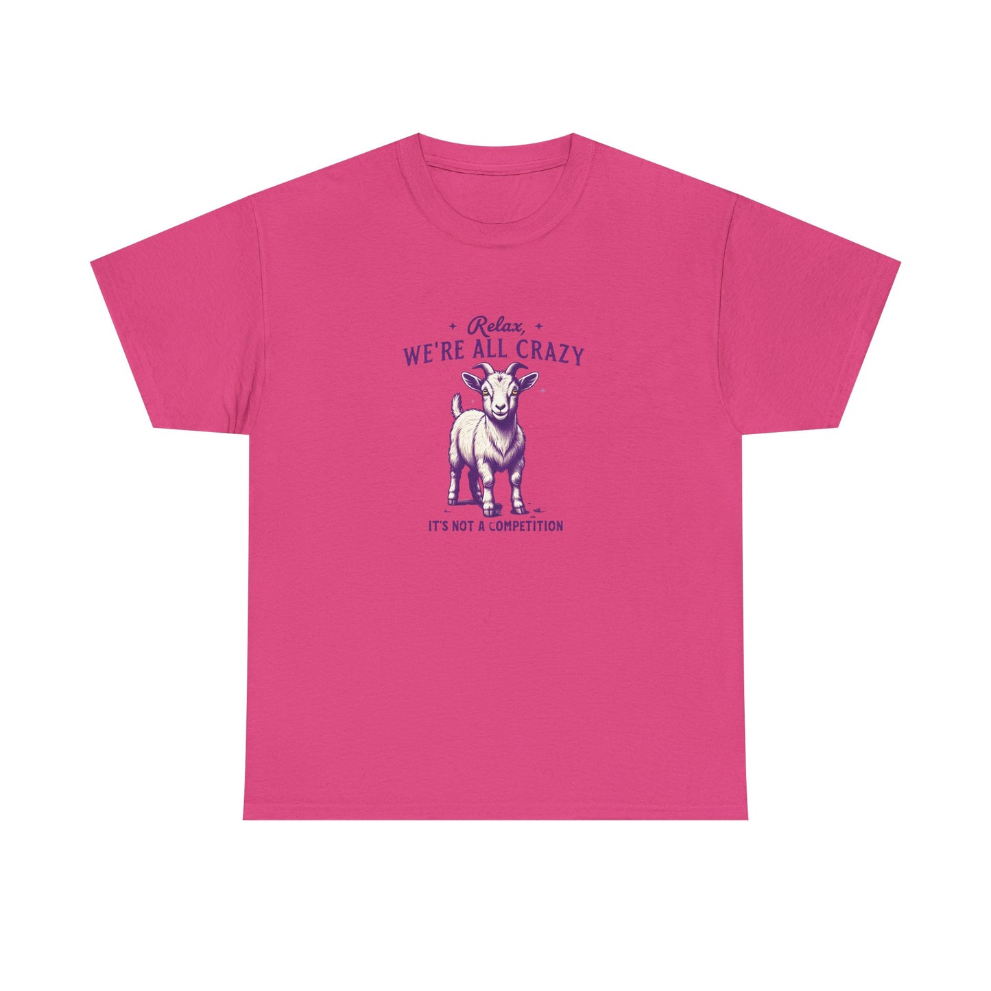 Relax We're All Crazy Goat Tee for Goat Lovers, Gildan Graphic T-Shirt