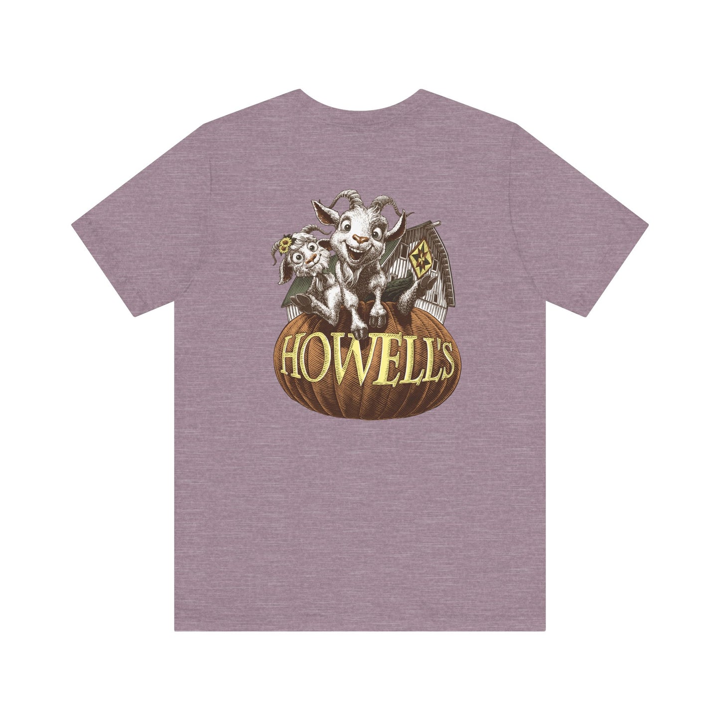 Bella canvas Uni-sex Adult Howells Shirt Logo on Front Goats on Back