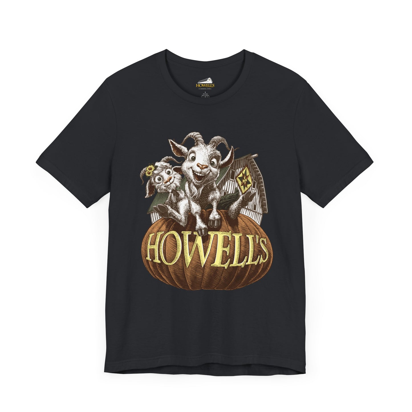 Howell's Goat Pumpkin Unisex Tee, Bella Canva