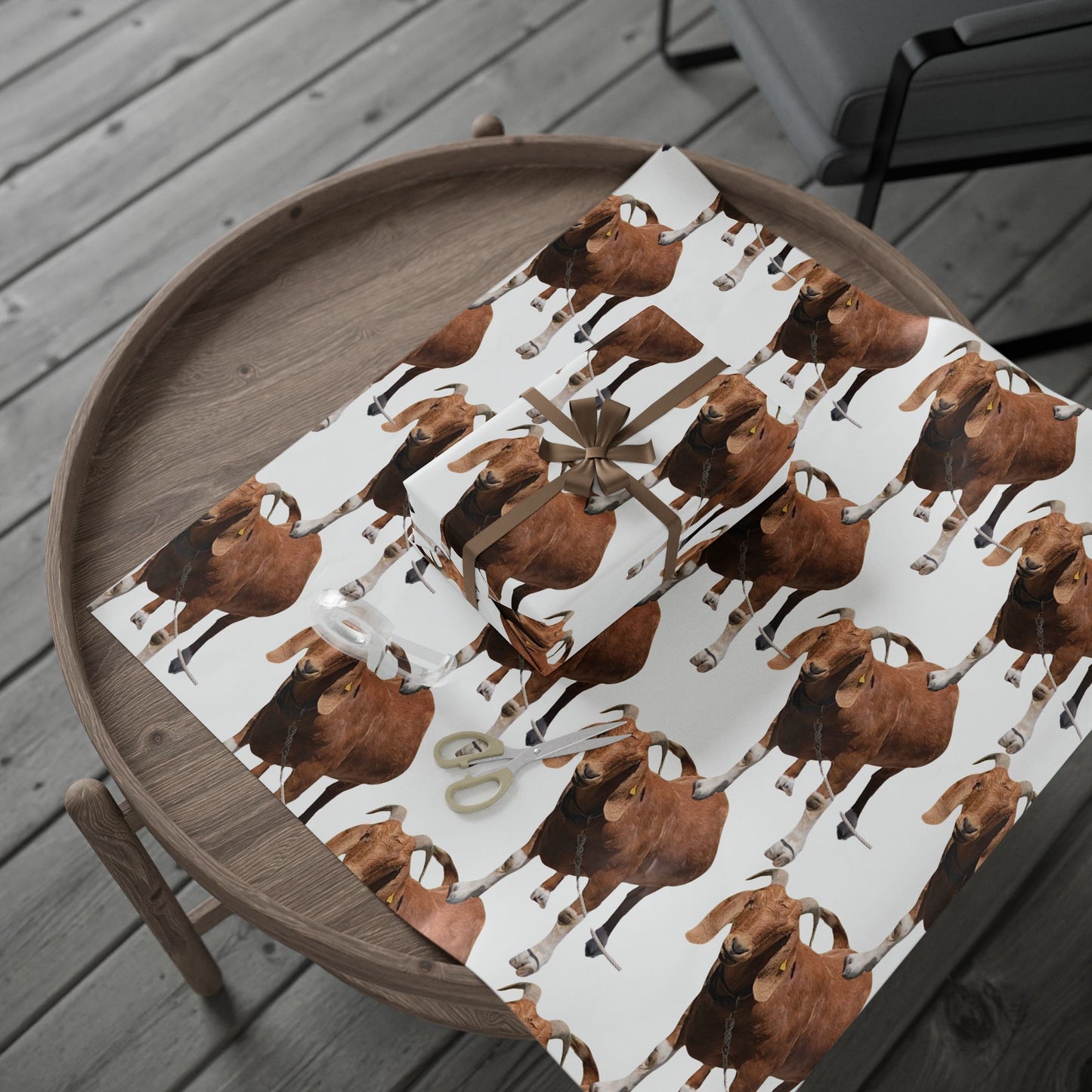 Goat Wrapping Papers, Jimmy the goat wrapping paper, Brown goat wrapping paper