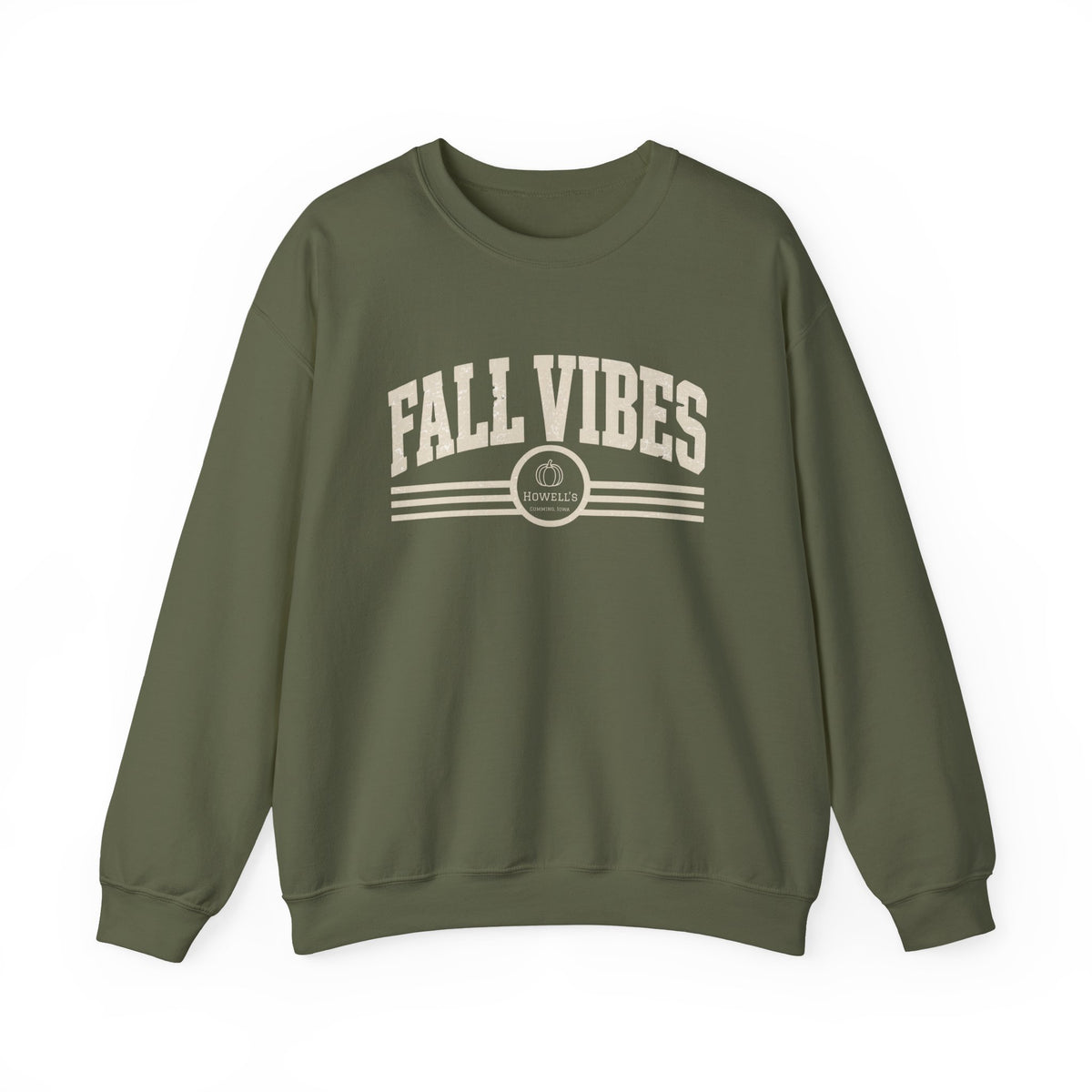 Fall Vibes Crewneck Sweatshirt — Cozy Autumn Graphic Pullover