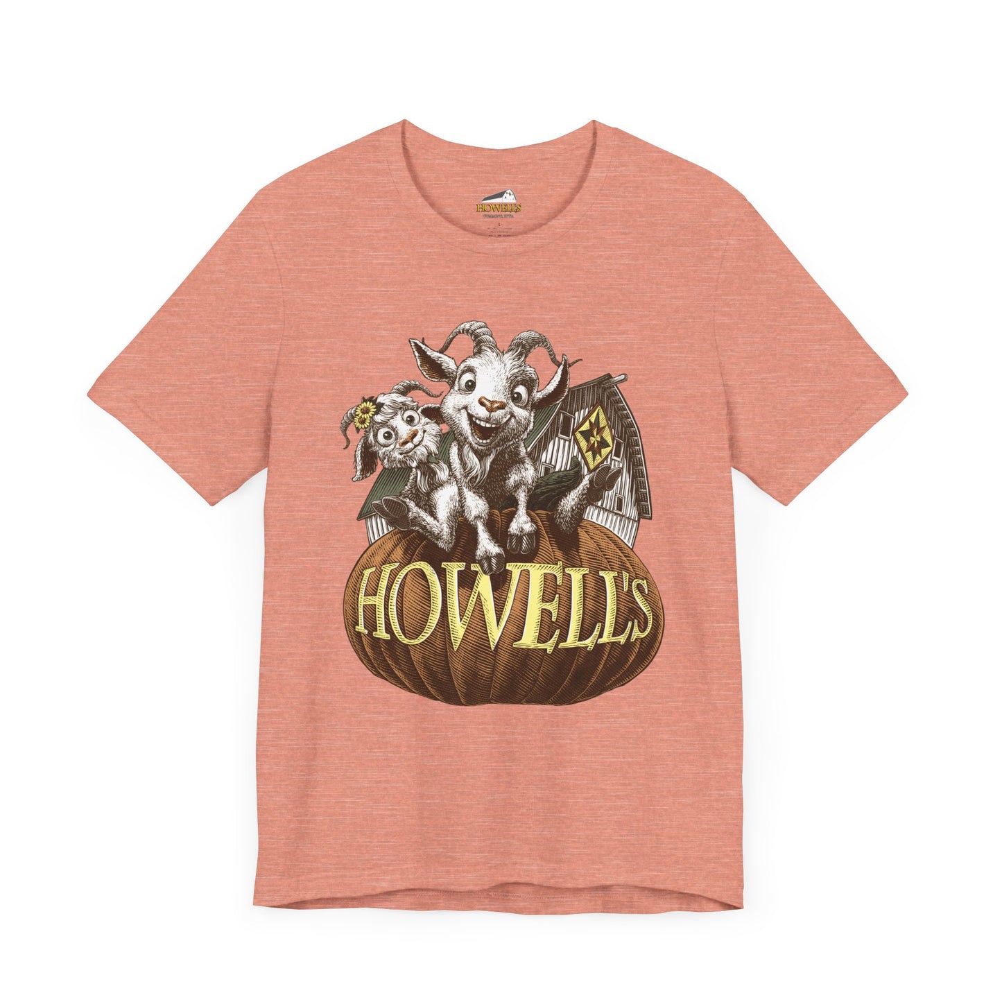 Howell's Goat Pumpkin Unisex Tee, Bella Canva